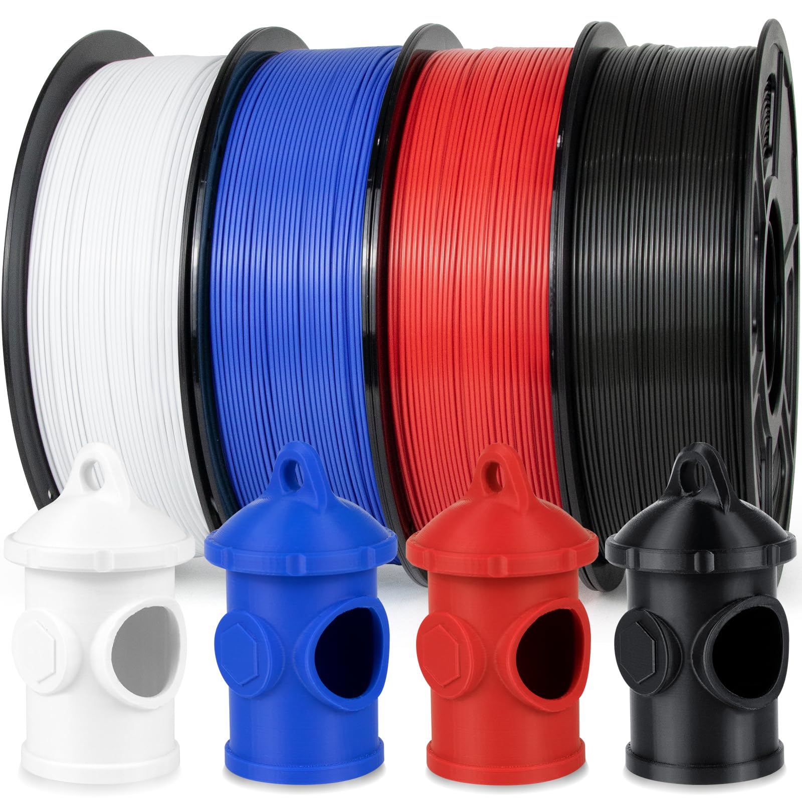iSANMATE 3D Printer Filament ASA Bundle 4KG (8.8lbs), UV & Weather Resistant ASA Filament 1.75mm Perfect for Outdoor Functional 