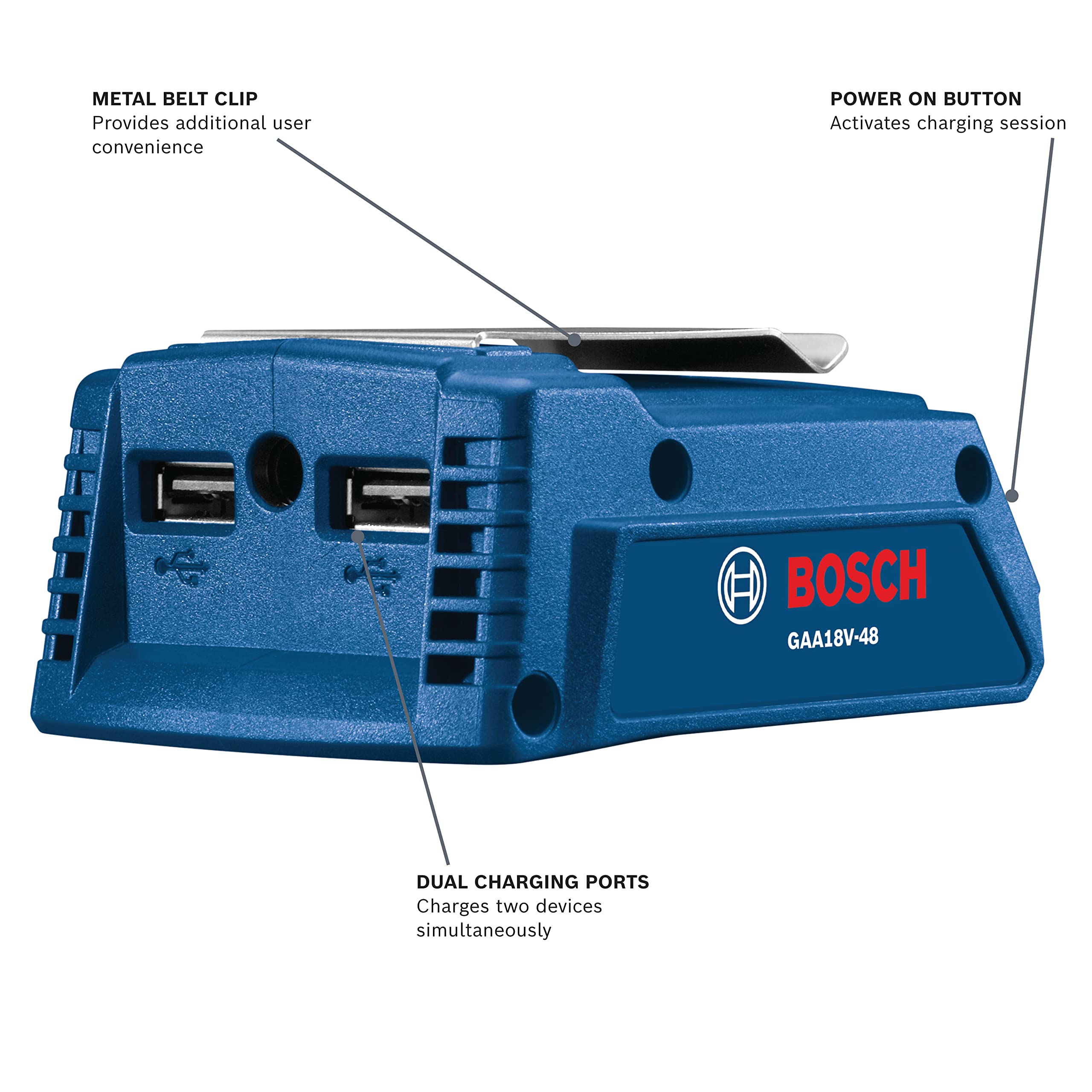 Bosch Gaa18V 48N 18V Usb Portable Power Adapter