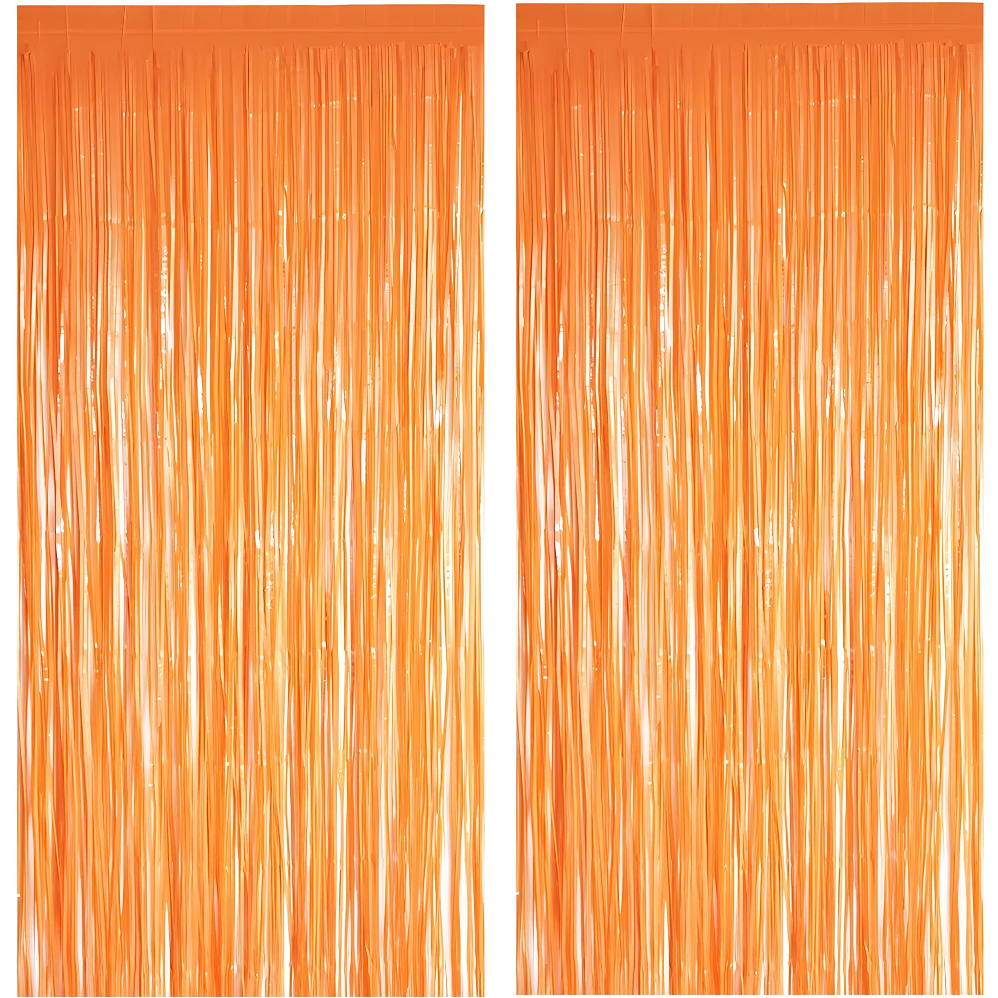 Orange Tinsel Curtain Party Backdrop   Greatril Foil Fringe Curtain Party Streamers For Fall/Thanksgiving Day/Birthdays/Doorway/