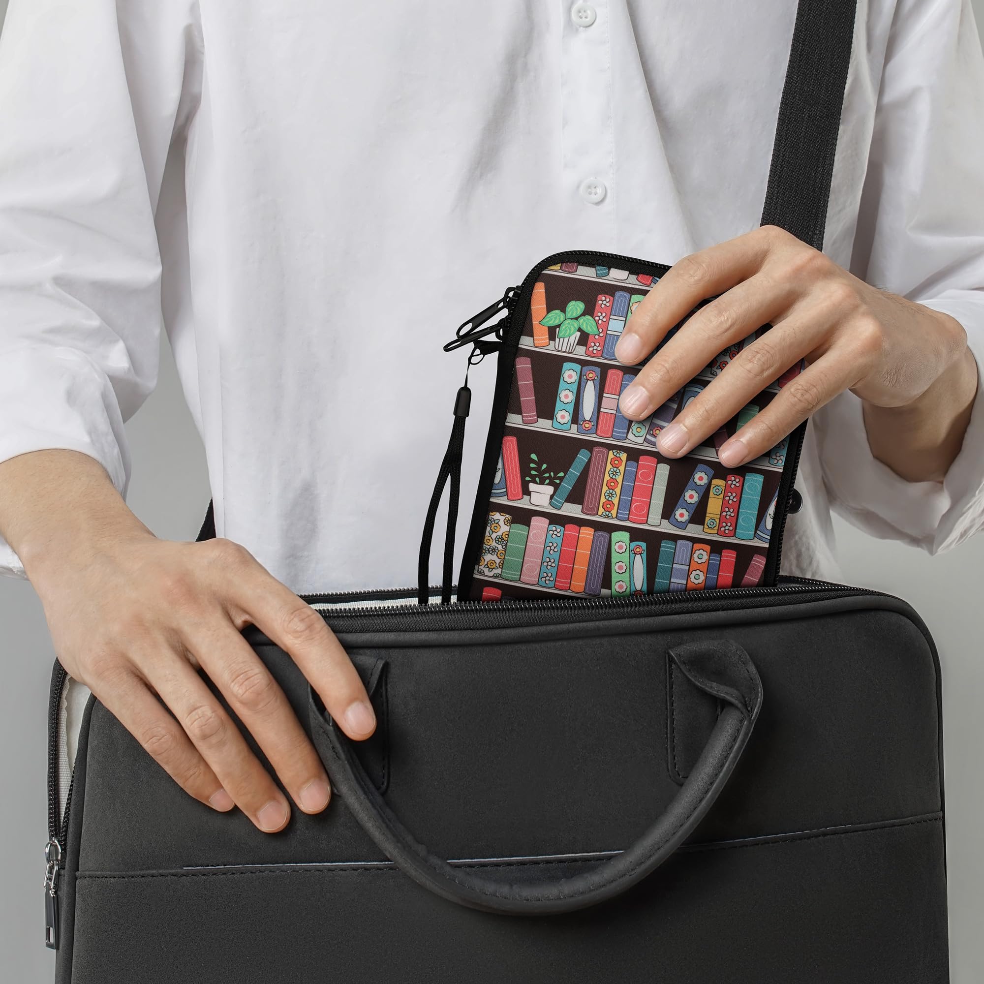 Kwmobile Neoprene E Reader Pouch Size 6'' Ereader   Universal Ebook Sleeve Case With Zipper, Wrist Strap   Blue/Green/Dark Pink