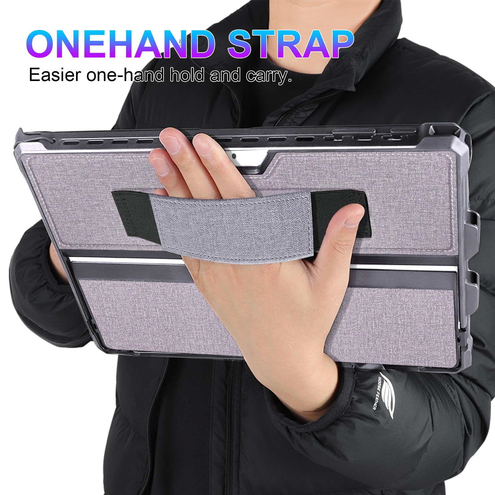 Case For 12.3 Microsoft Surface Pro 7+/Pro 7/Pro 6/Pro 5/Pro 4/Pro Lte Protective Rugged Cover Case, With Stylus Pen Holder And