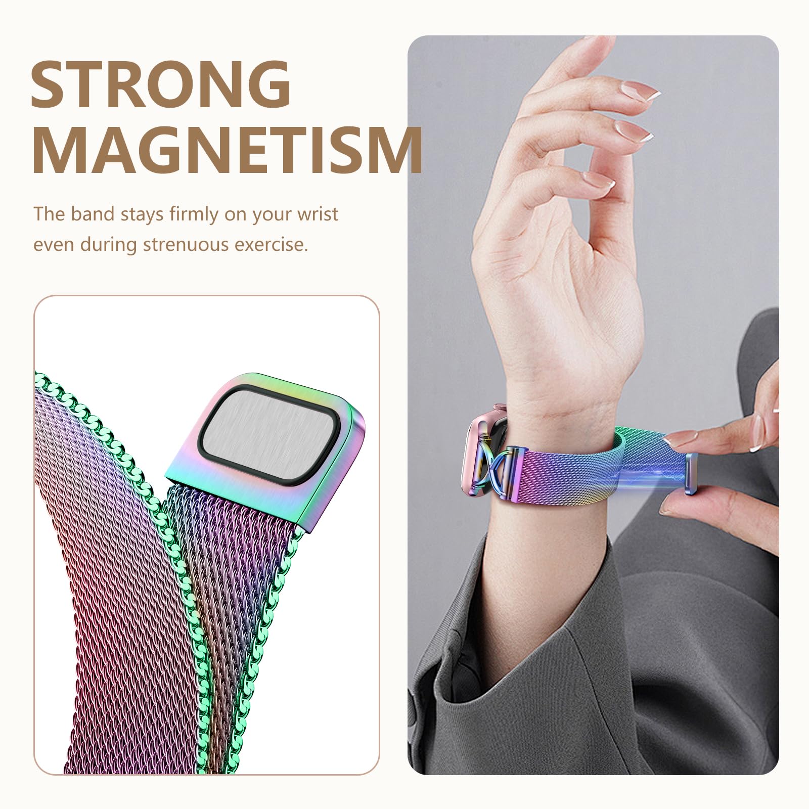 Dirrelo Band Compatible With Iwatch Bands For Women 40Mm 41Mm 42Mm 44Mm 45Mm 49Mm 38Mm, Metal Mesh Breathable Replacement Sport