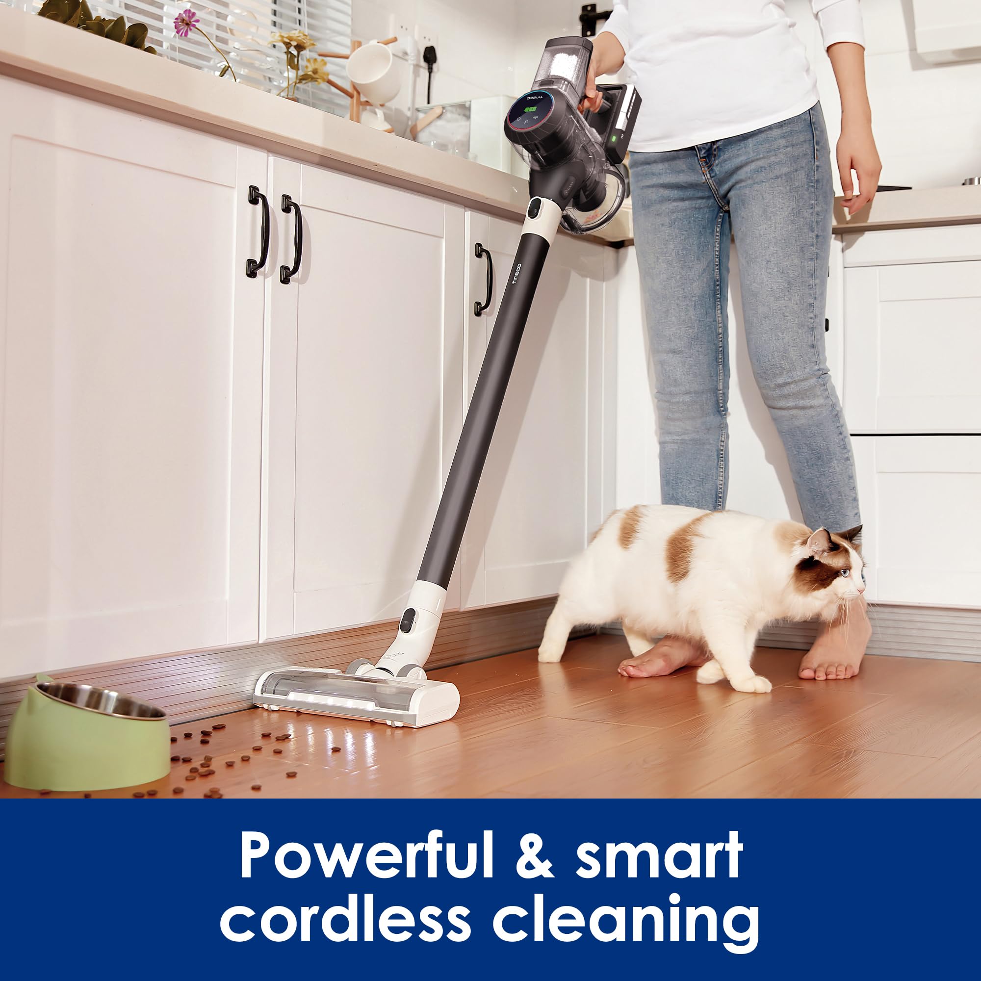 Tineco Pure One S11 Cordless Vacuum Cleaner, Smart Stick Handheld Vacuum Strong Suction & Lightweight, Cordless Handheld Vacuum