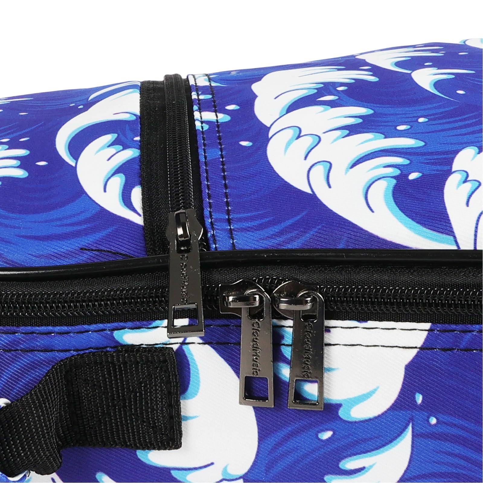 Cloudmusic Ukulele Case Gig Bag Padded Backpack For Soprano 21 Inch(Soprano, Hawaii Hibiscus And Palm In White)