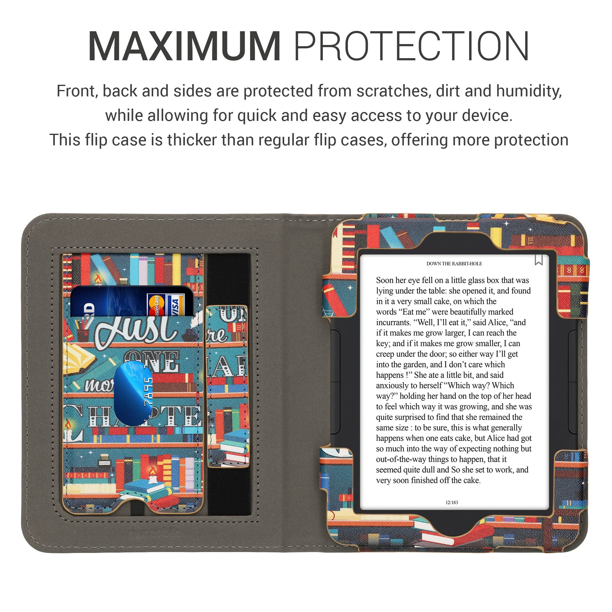 Kwmobile Case Compatible With Barnes & Noble Nook Glowlight 4 / 4E   Case Pu Leather Cover With Magnet Closure, Stand, Strap, Ca