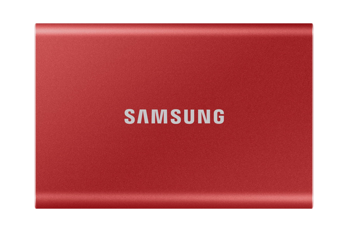 Samsung 1Tb T7 External Ssd, Red, Mu Pc1T0R/Ww, Read/Write Speed Up To 1050Mb/S, Password Security