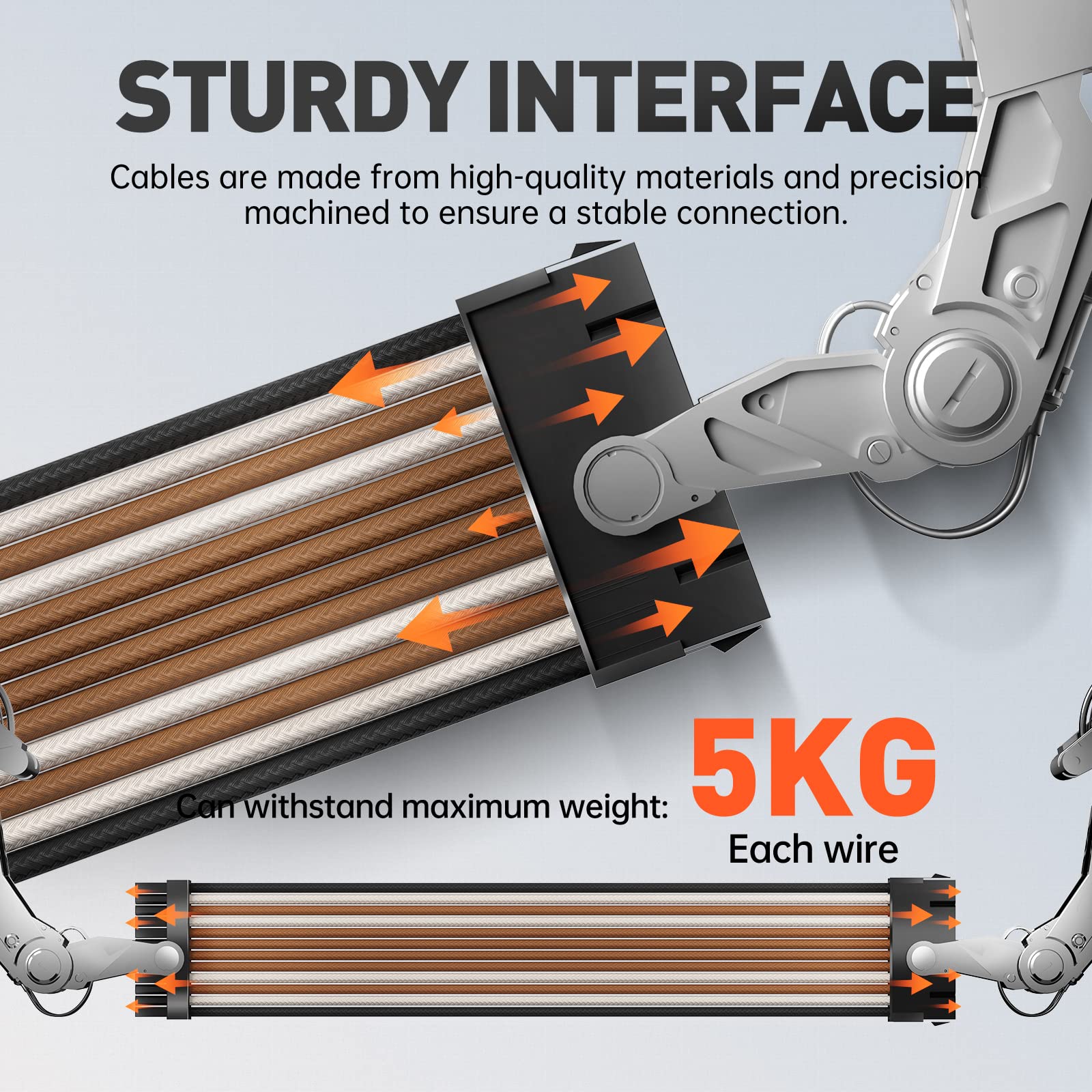 Asiahorse 16AWG Power Supply Sleeved Cable Kit, 6 Packs, 30cm, Brown-Black, Model BROWN-BLACK-6KIT, Internal Extension Cable