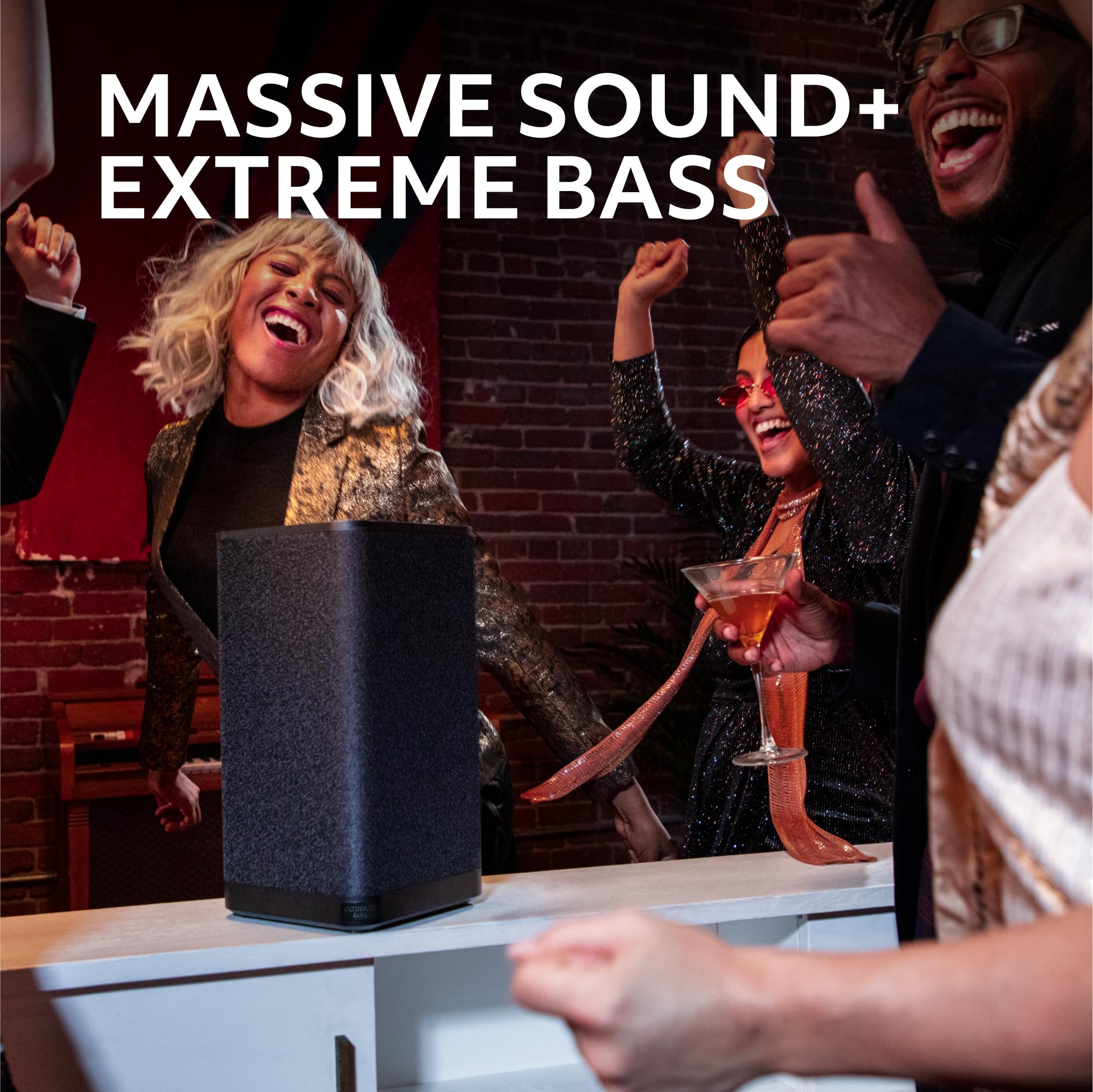 Ultimate Ears Hyperboom Portable & Home Wireless Bluetooth Speaker, Loud Speaker, Big Bass, Water Resistant Ipx4, 150 Ft Range,