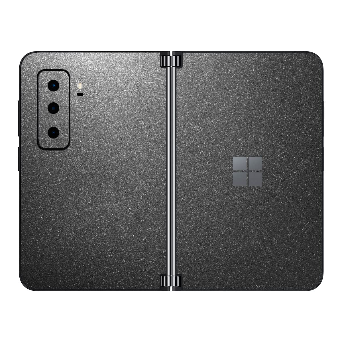 SopiGuard Sticker Skin for 2021 Microsoft Surface Duo 2 2nd Gen Edge-to-Edge Front and Rear Panels Vinyl Decal (Satin Gunmetal G