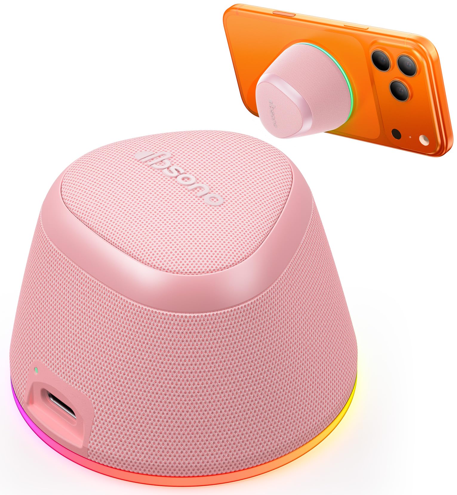 Portable Speaker Phone Stand Gifts:Birthday Graduation Mini Gifts for Him Her, 2 in 1 Magnetic Bluetooth Speakers, Loud Sound IP
