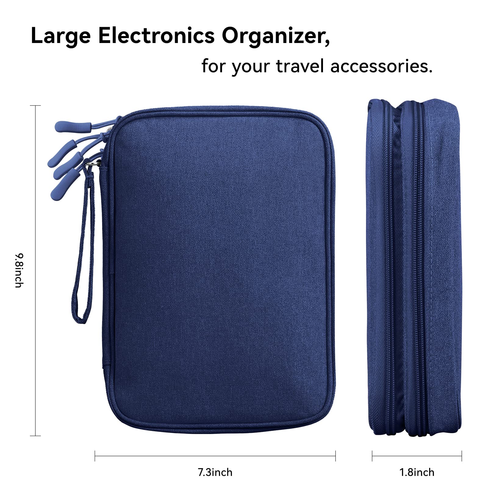Bevegekos Tablet Accessories Case Bag, Travel Organizer Pouch For 7.9 Inch Tablet, Electronics Tech, Charge & Cords, Cables, 2 L