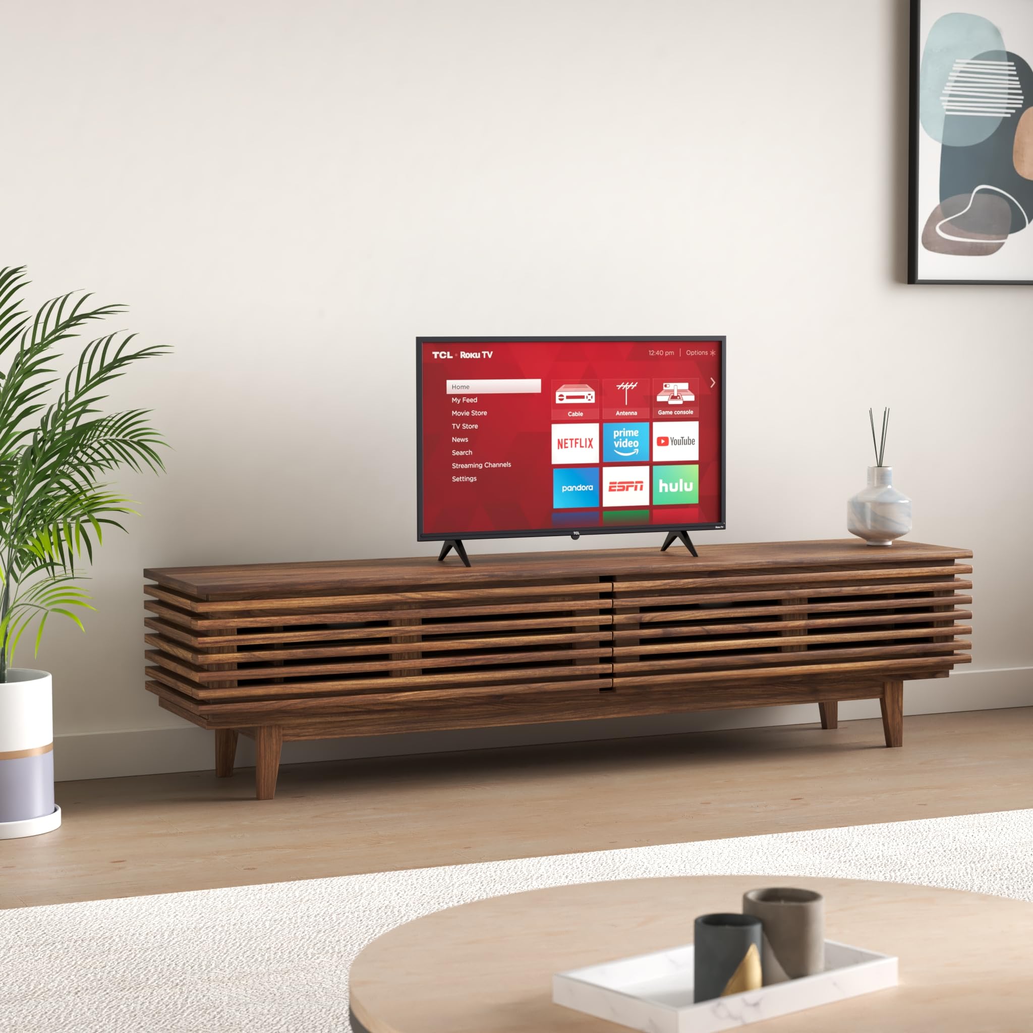 TCL 32S325 32 720p Roku Smart LED TV - Black, 2019 Model, Compact Size for Any Room, HD Streaming Ready