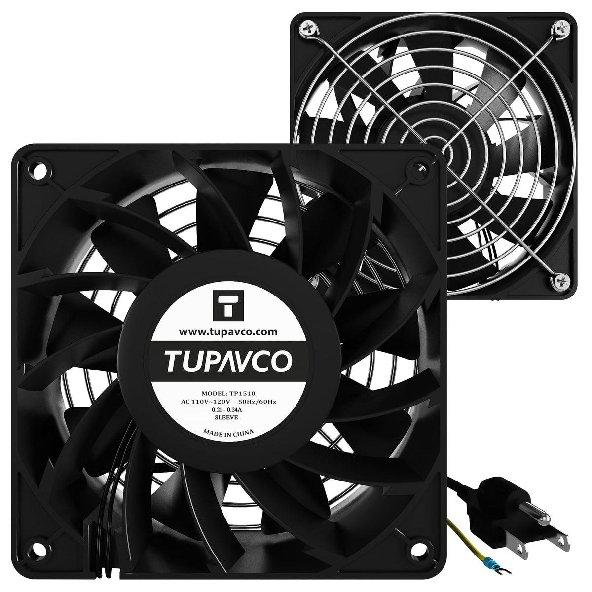 Network Cabinet Fan (Dual 2Pc Kit) Server Rack Cooling (Rackmount Muffin Extra Strong Fans Pair 120Mm 4In) Steel Frame Ventilati
