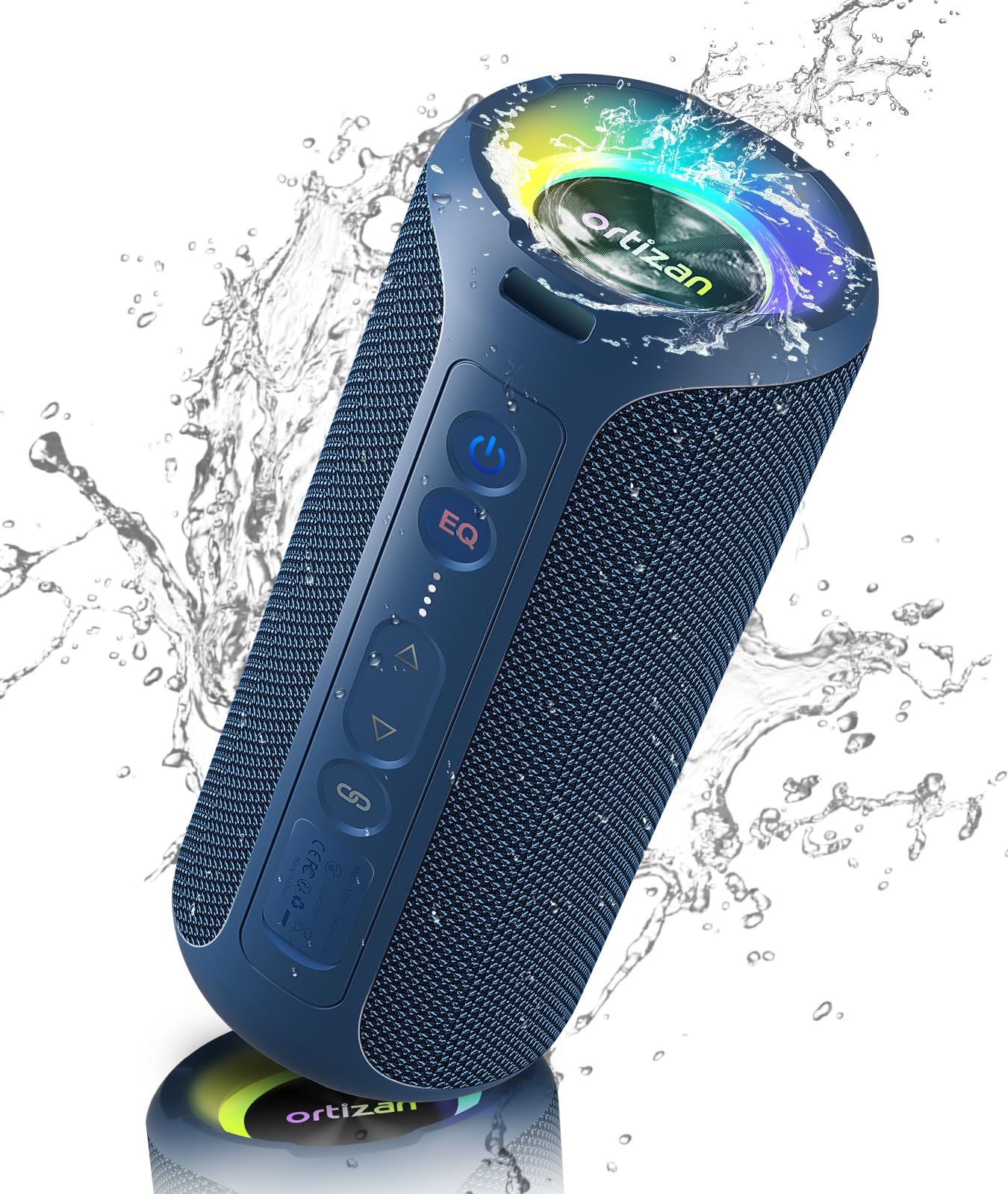 Ortizan Bluetooth Speakers, 40W Loud Portable Wireless Speaker, Ipx7 Waterproof Shower Speakers With Bluetooth 5.3, Deep Bass, L