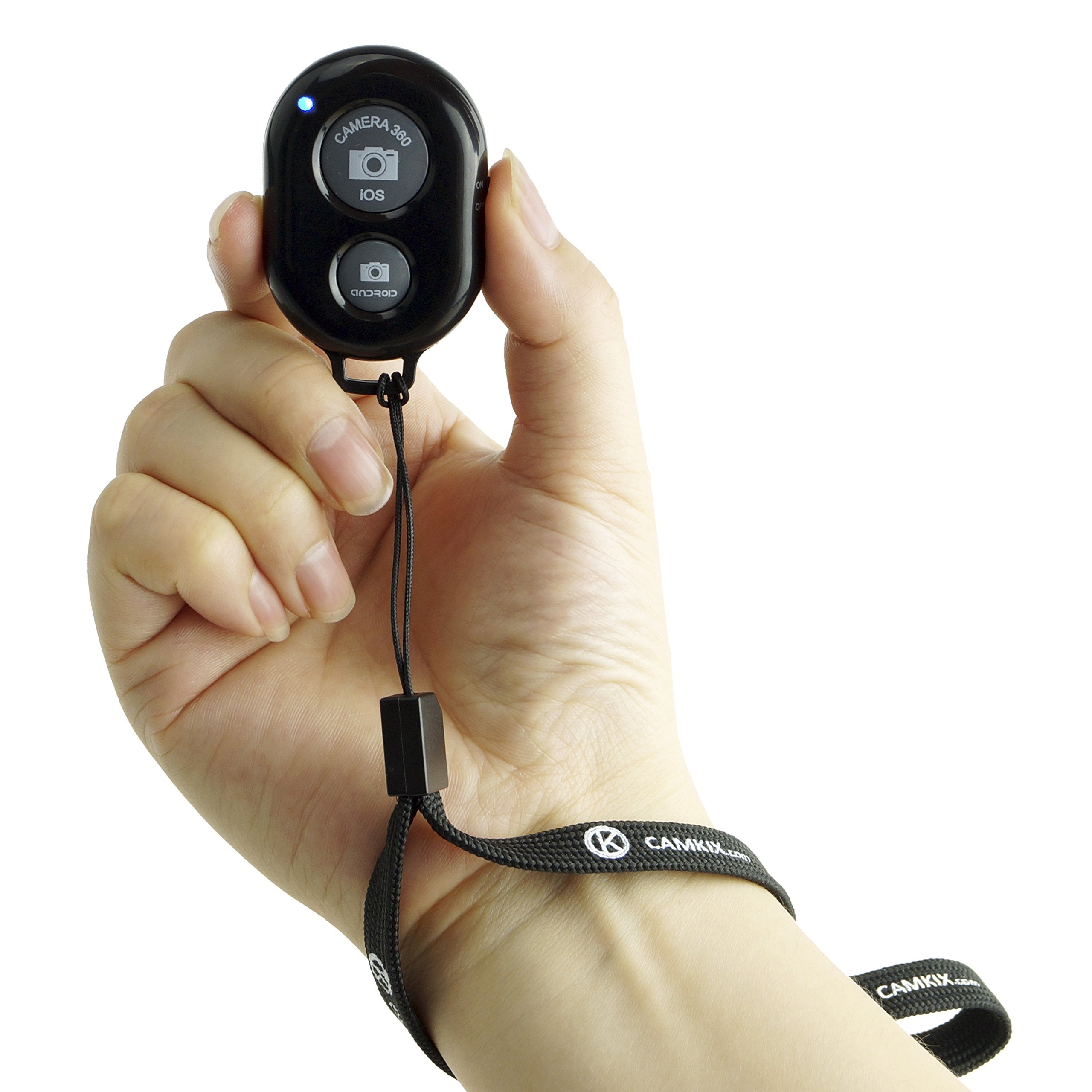 Camkix Wireless Bluetooth Camera Shutter Remote Control Clicker For Smartphones   Create Amazing Photos And Selfies   Compatible With All Ios And Android Devices With Bluetooth/Including Wrist Strap