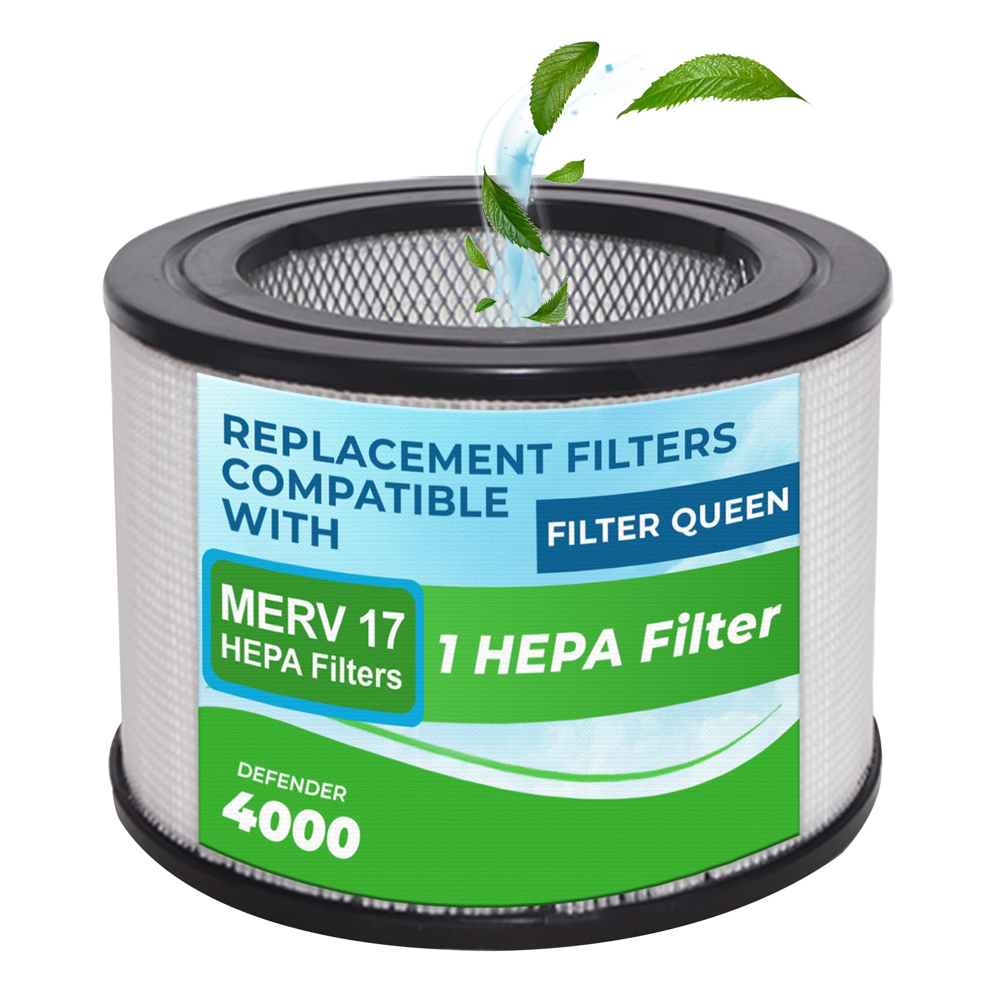 Breathe Naturally Replacement Filters Compatible With Filter Queen Defender 4000 Series Air Purifier   Hepa Filter   Carbon Acti
