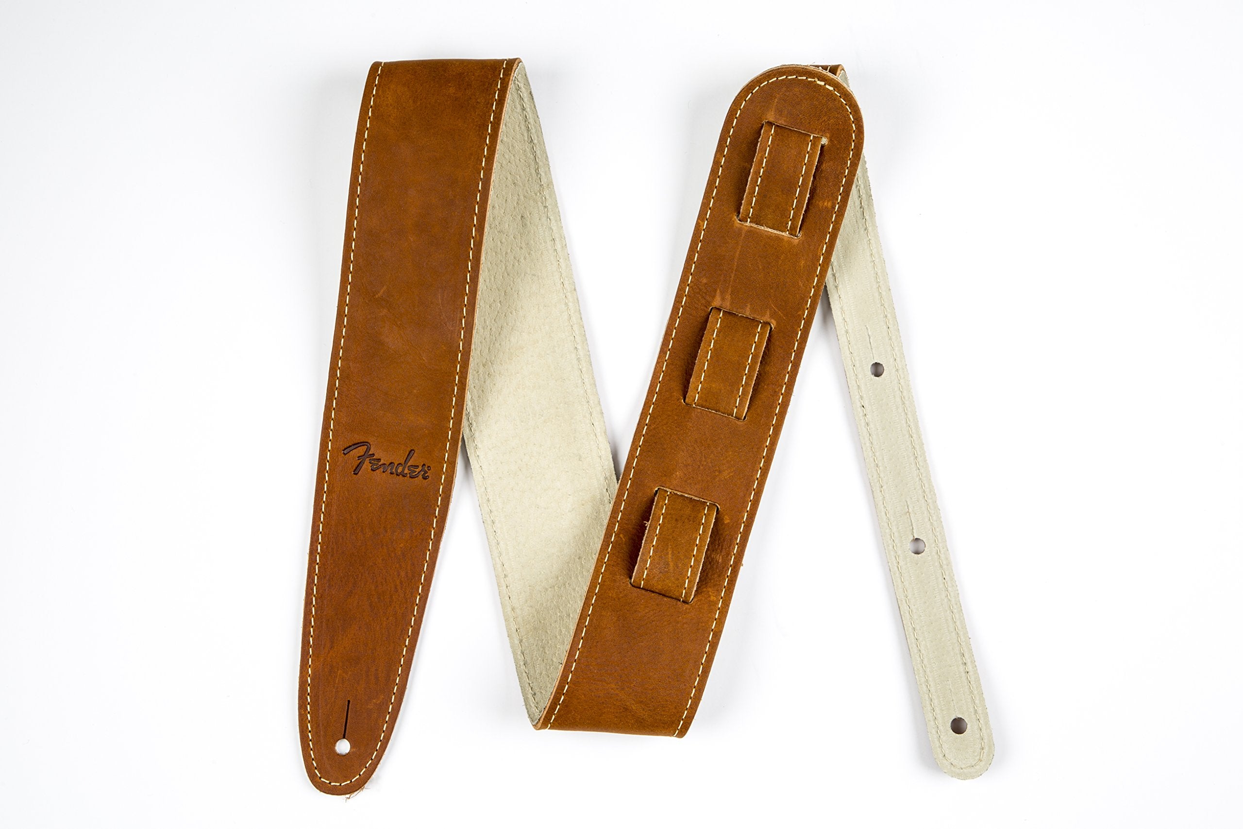 Fender Ball Glove Leather Guitar Strap, Guitar Accessories, 2.5In, Brown