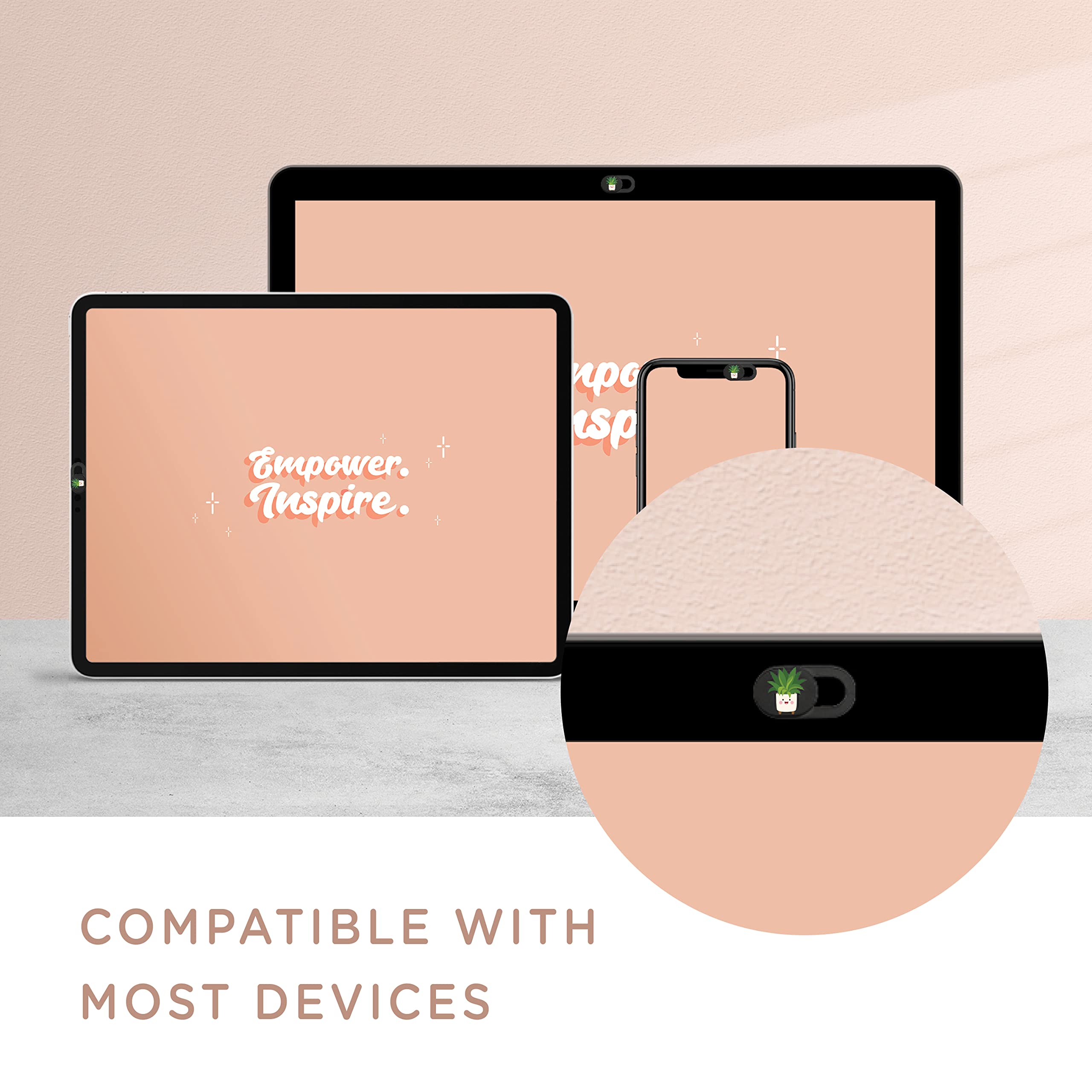 Mesmos 6Pk Laptop Camera Cover Slide Cute, Laptop Accessories, Webcam Cover Slide, Phone & Computer Camera Cover Slide, Web Cam