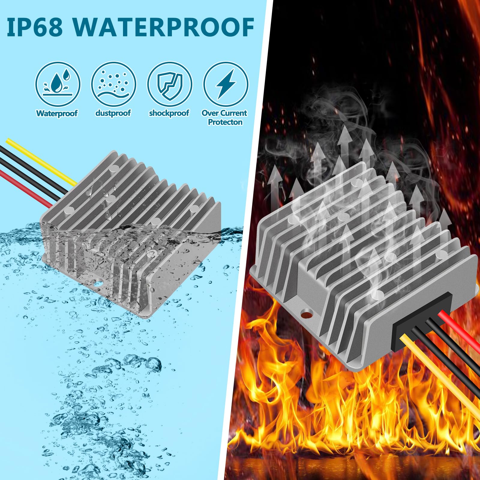 12V Step Down Converter 30A 360W Dc 24V To 12V Buck Converter 18V To 12V Power Adapter Voltage Regulator Buck Converter For Led