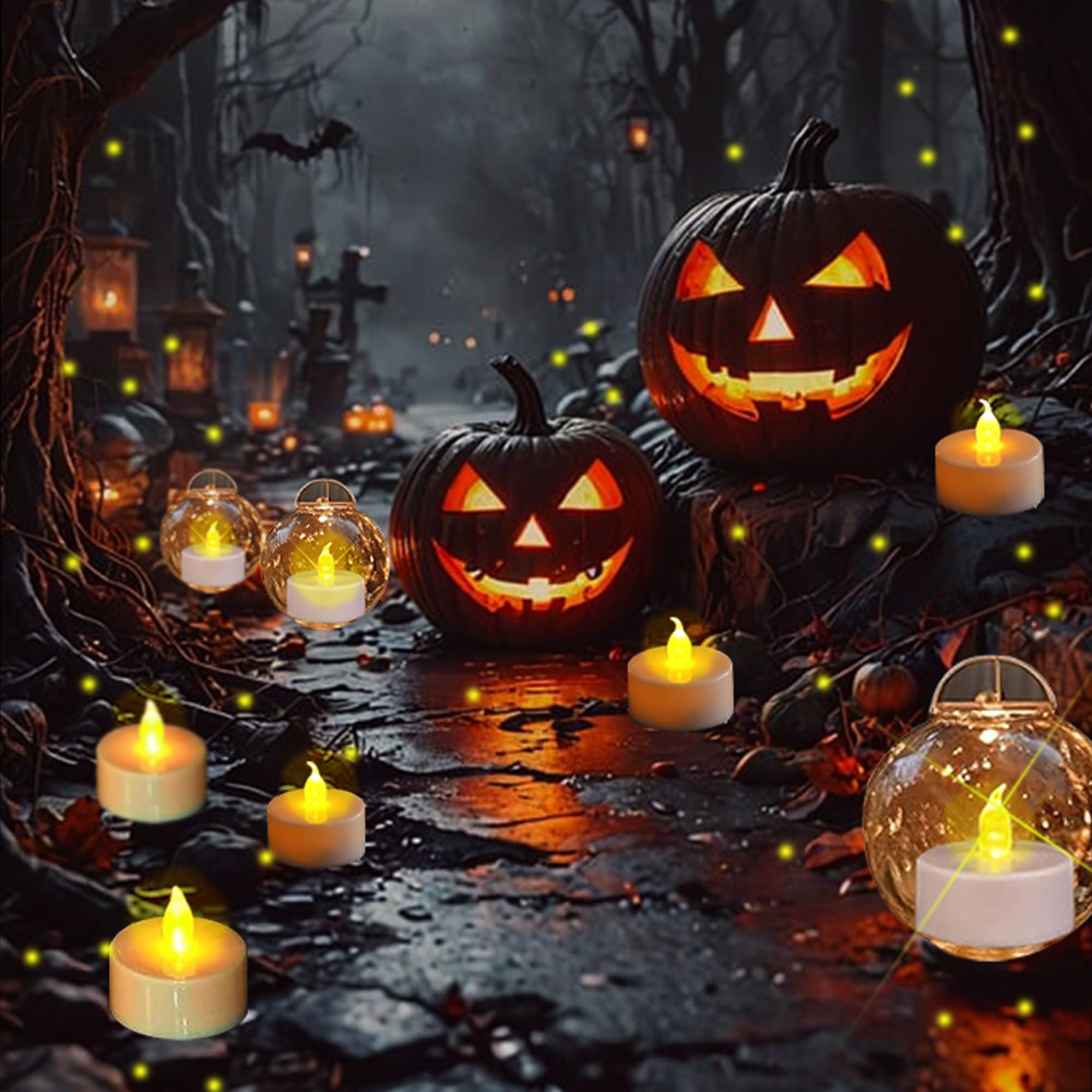 Tea Lights Flameless Battery Operated Candles 24Pack Led Electric Flickering Votive Candle Long Lasting 200 Hours, Realistic And