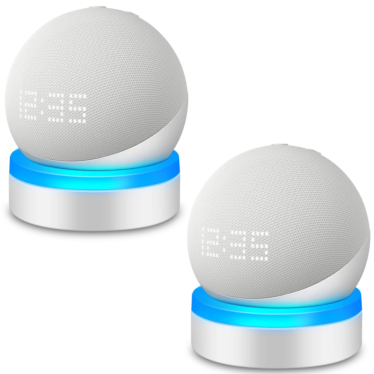 Zuolaco Table Holder For Echo Dot 4Th/5Th Generation, Stand Mount Base With Light Guide For Echo Dot 4Th/5Th Gen, Built In Cable