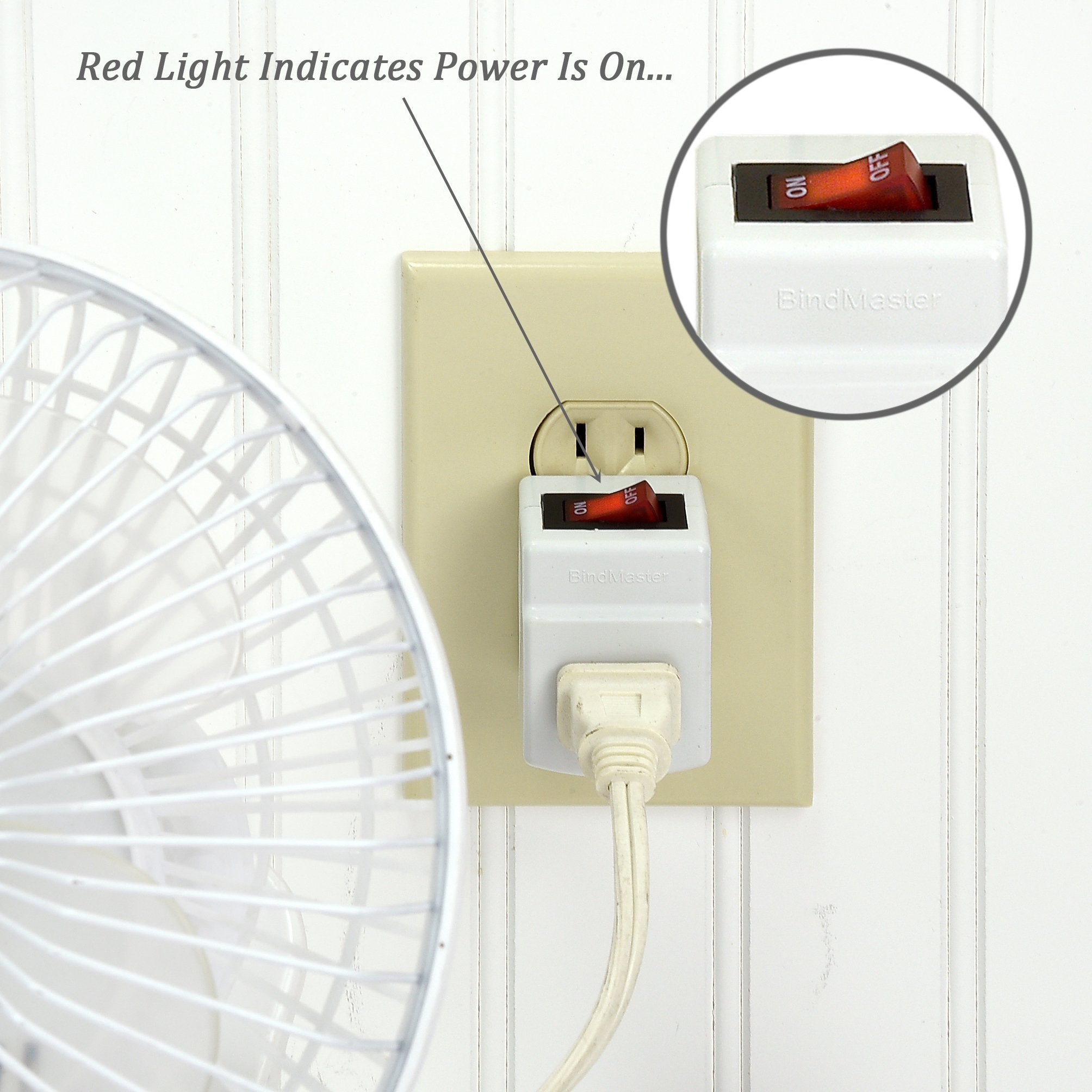 3 Prong Grounded Single Port Power Adapter For Outlet With Indicator Lighted On/Off Switch To Be Energy Saving (1 Pack)