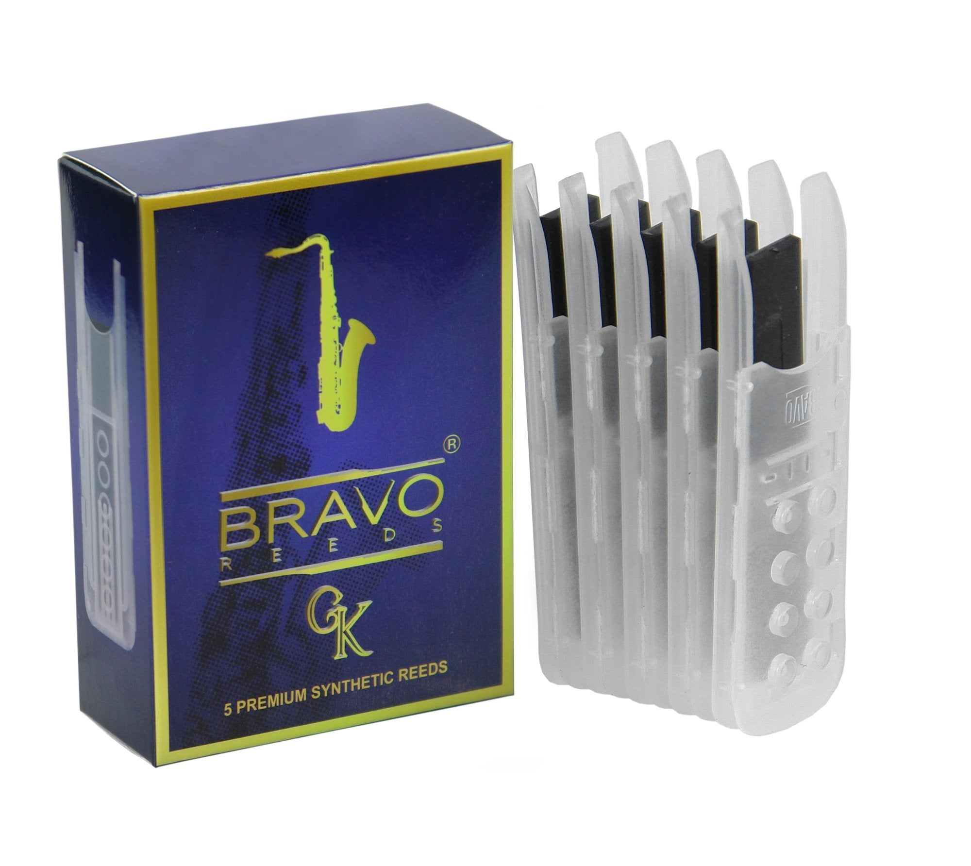 Bravo Synthetic Reeds For Tenor Saxophone-Strength 2.5 (Box Of 5), Model Br-Ts25