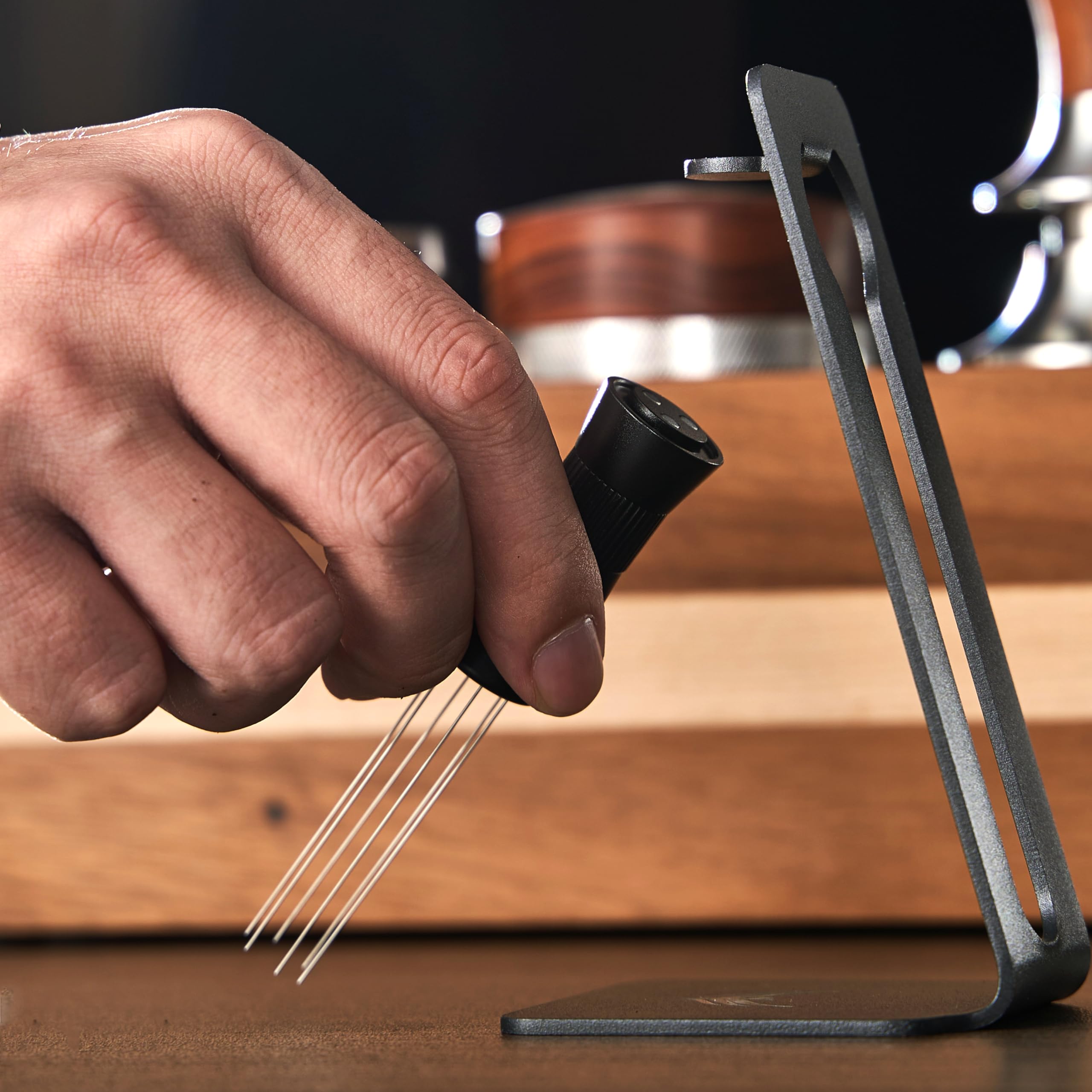 Knodos Wdt Tool Espresso Magnetic Needle Coffee Distrubution Tool With 0.4Mm & 0.25Mm Needles Premium Espresso Accessories For C