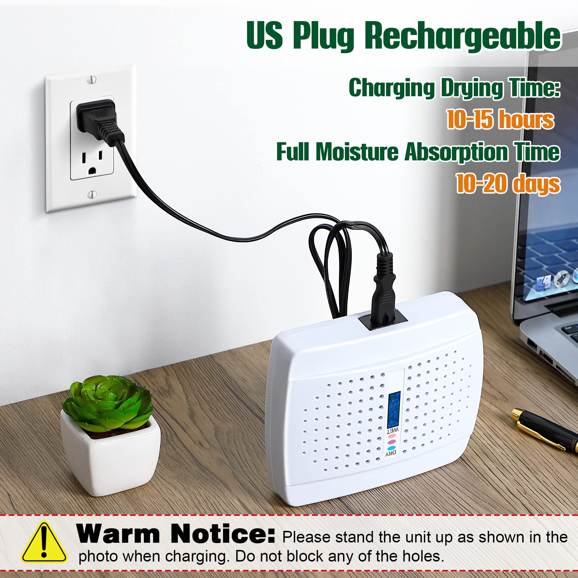 Dreyoo Rechargeable Small Dehumidifier, Portable Mini Dehumidifiers For Bedroom, Bathroom, High Efficiency Moisture Absorber For