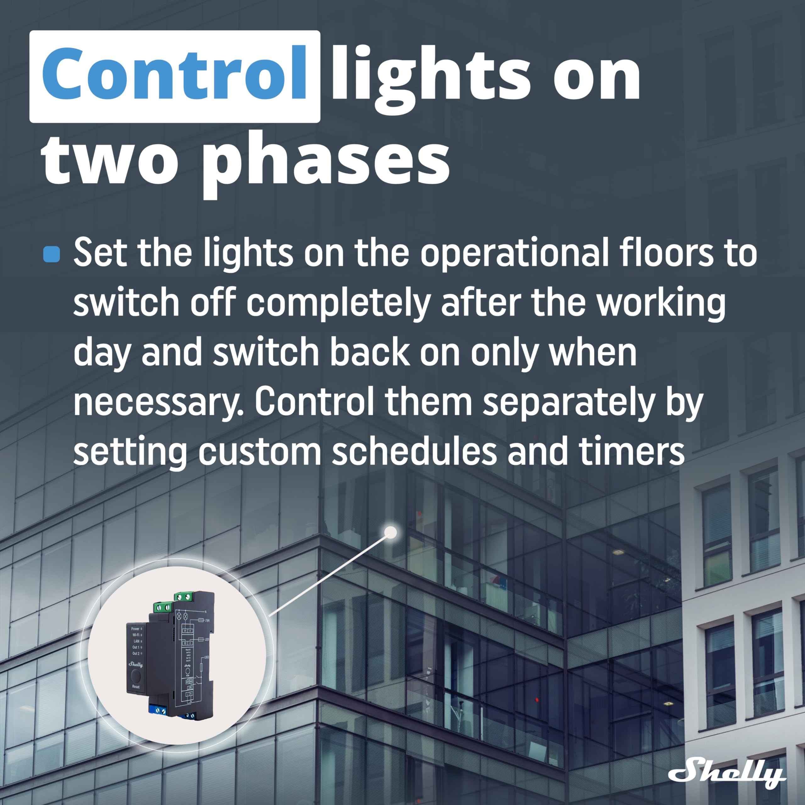 Shelly Pro 2 | Wi Fi, Lan & Bluetooth 2 Channel Smart Relay | Home & Facility Automation | Compatible With Alexa & Google Home |