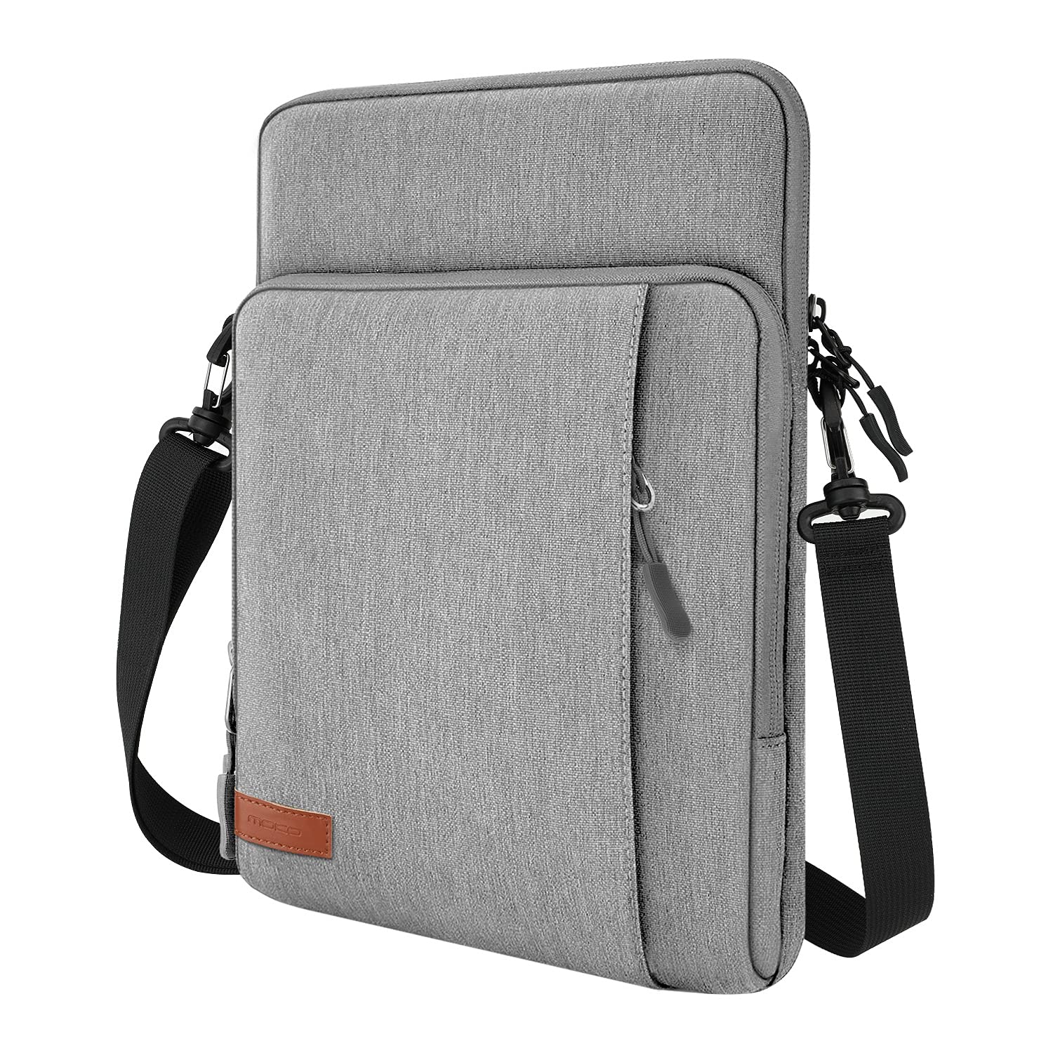 MoKo 12.9 Inch Tablet Sleeve Bag Carrying Case with Pockets Fits iPad Pro 12.9 M2 2022/2021/2020, Surface Laptop Go 12.4', Galaxy Tab S8+/S9+ 12.4' 2022/2023, Light Gray
