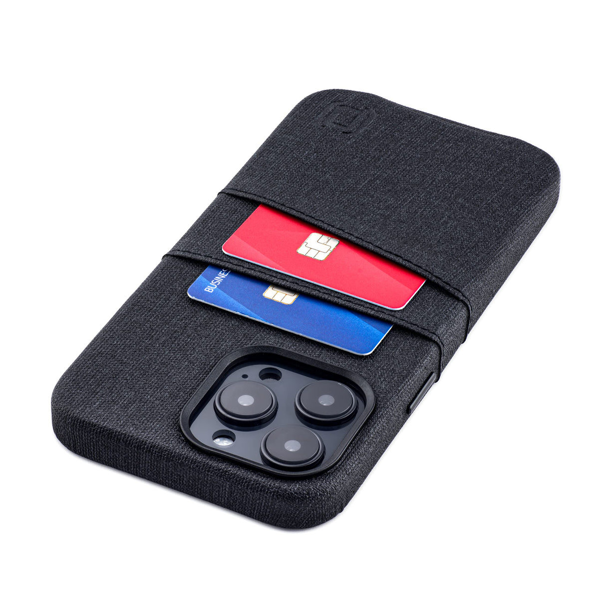 Dockem Iphone 14 Pro Max Card Case With Built In Metal Plate For Magnetic Mounting & 2 Card Holder Pockets: Luxe M2 Wallet, Canv