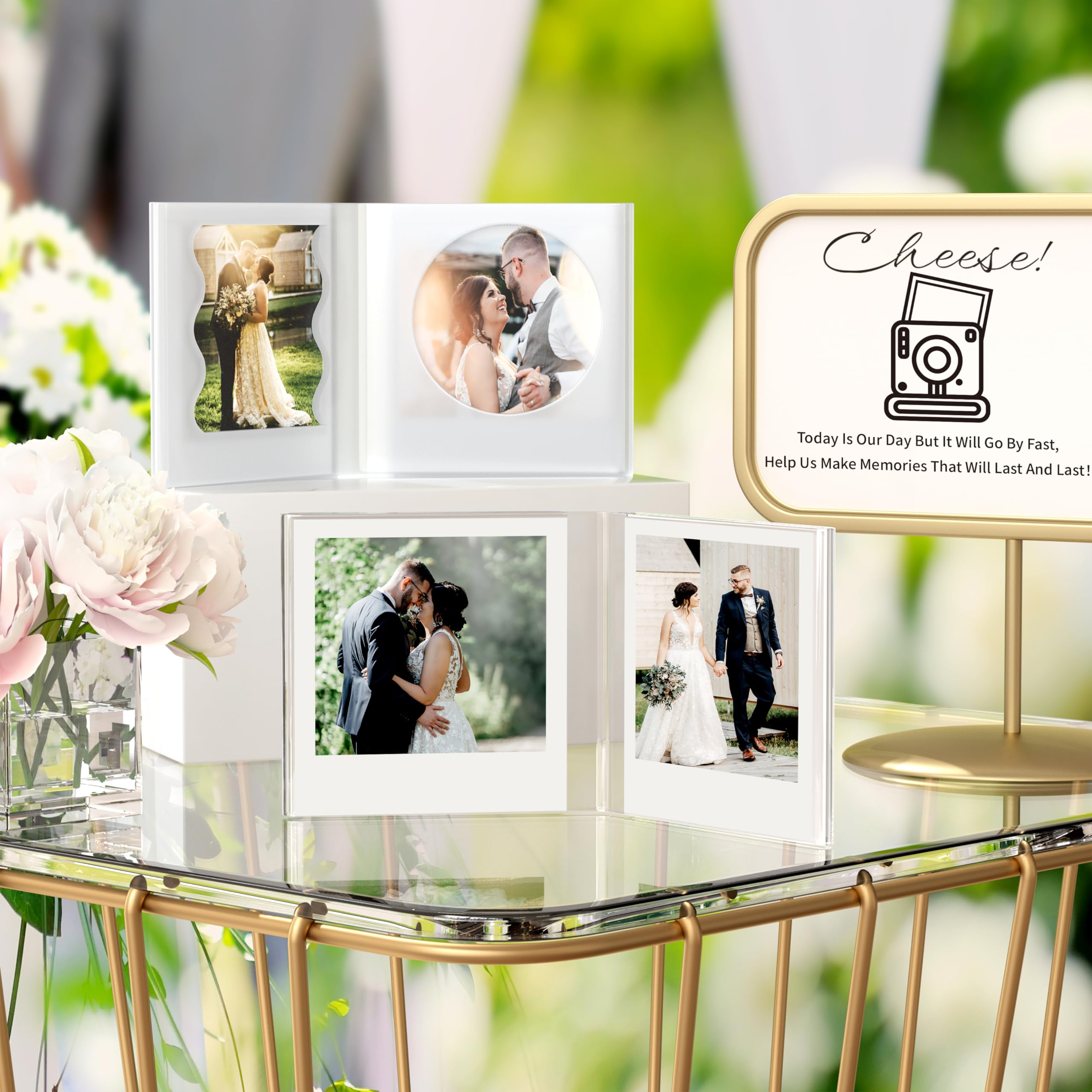 Winkine Polariod Frame For Photos 4.2''X3.5'', Polaroid Frames Fits I Type/600/Sx 70 Films, Acrylic Polaroid Picture Frames, Pol