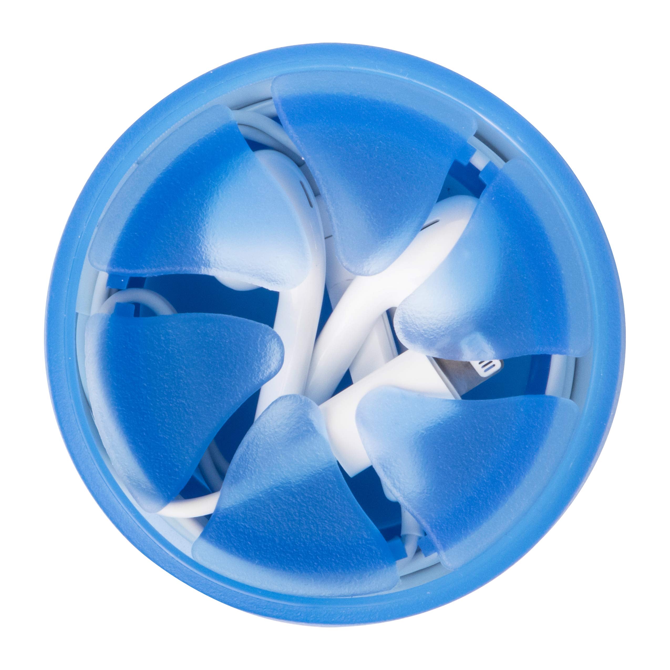 Digital Innovations The Nest - Tangle-Free Earphone / Earbud Case, Durable and Compact Storage System, Blue