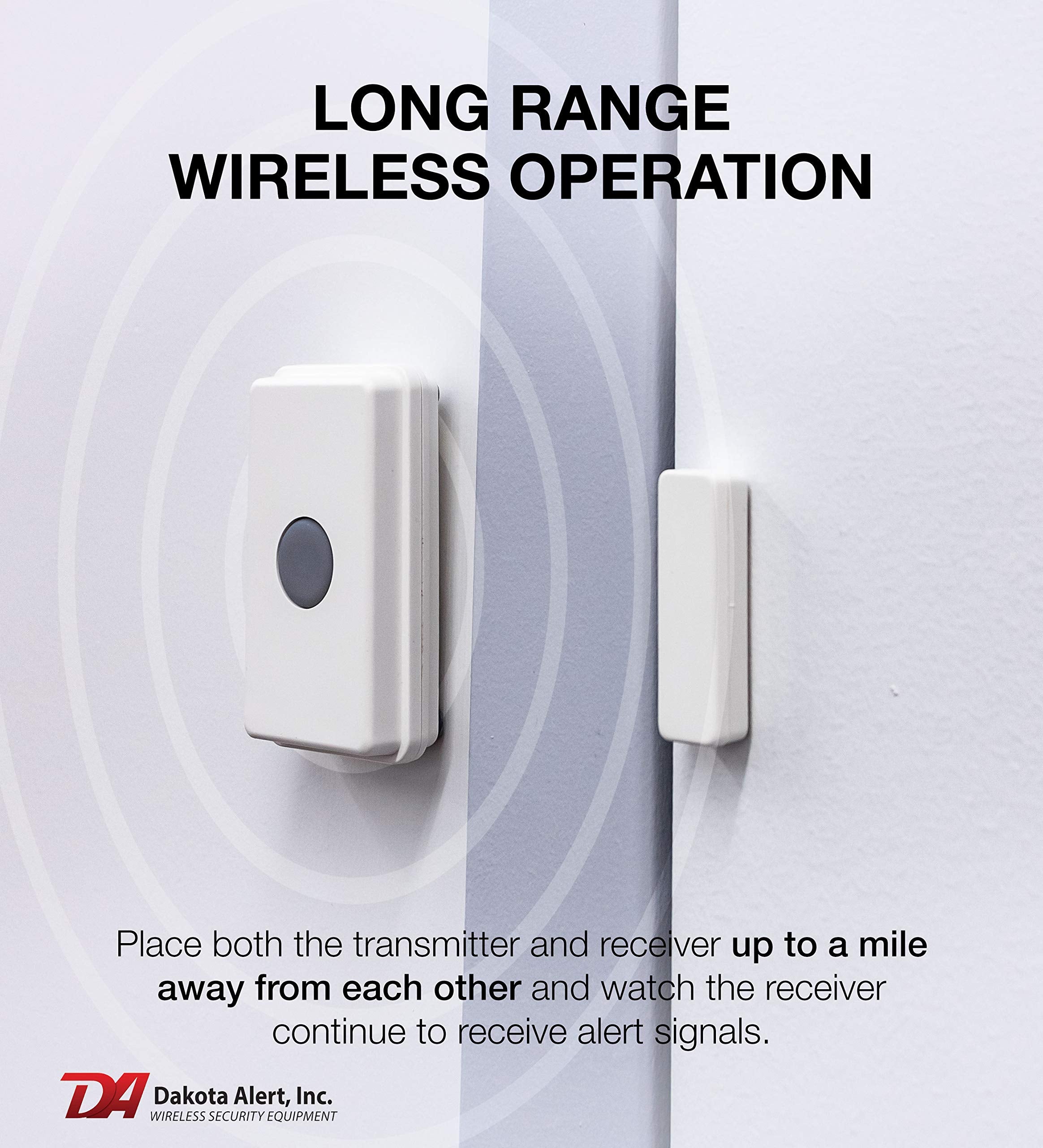 Dakota Alert Wireless Doorbell   Utdcr 4000 One Mile Long Range Wireless Door Bell 4000Ft, Doorbell, Panic Button, Mailbox Alert