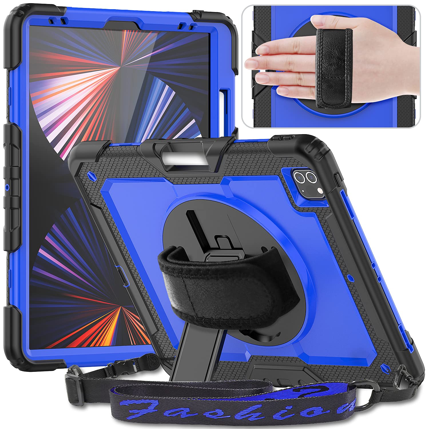 Timecity Case For Ipad Pro 12.9 Inch 2022/2021/ 2020/2018, Case For Ipad Pro 12.9In 6Th/ 5Th/ 4Th/ 3Rd Generation: Heavy Duty Pr
