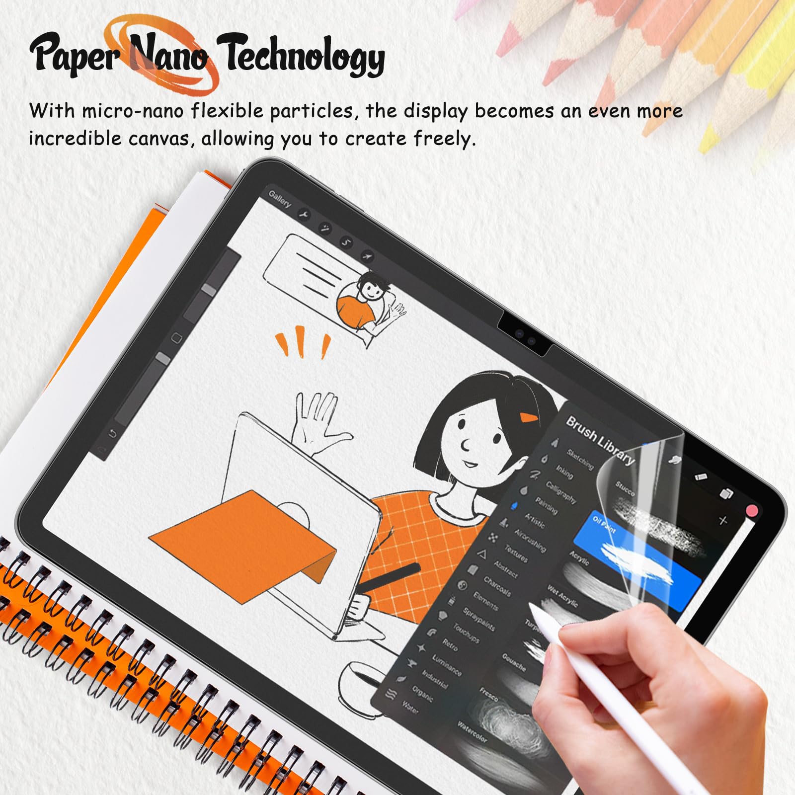 Kct 2 Pack Paperfeel Screen Protector Compatible With Ipad 11Th Generation (A16, 2025)/ Ipad 10Th Generation (2022), Write As Real Paper/High Sensitivity/Anti Glare/Compatible With Apple Pencil