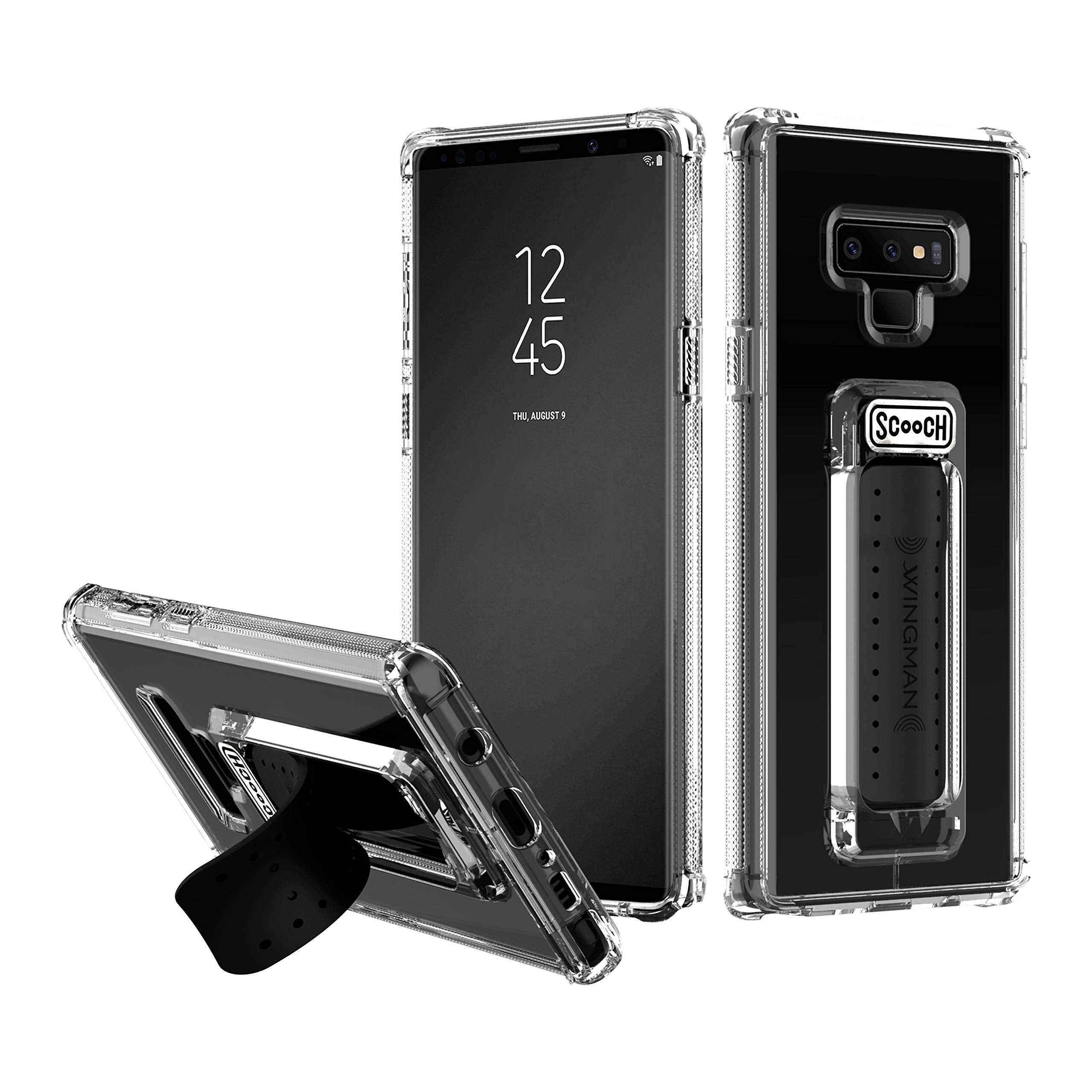Scooch Wingman  Kickstand Case For Samsung Galaxy Note 9 [10 Ft Drop Protection] [Two Way Stand] Shockproof Protective Cover & C