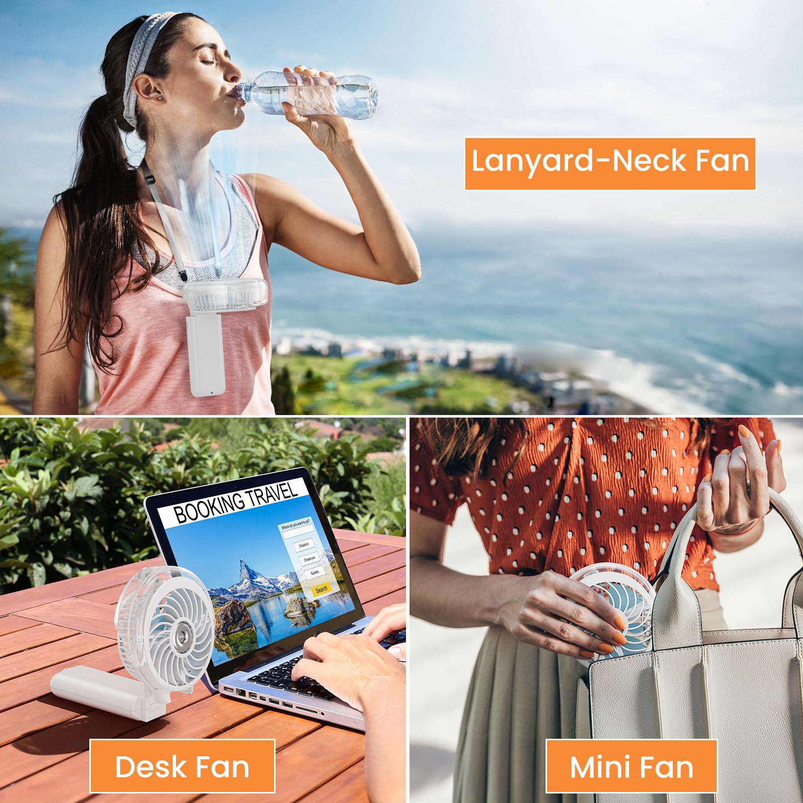 Handfan 5200Mah Portable Handheld Misting Fan With Charger, Rechargeable Personal Mister Fan, Battery Operated Spray Water Mist