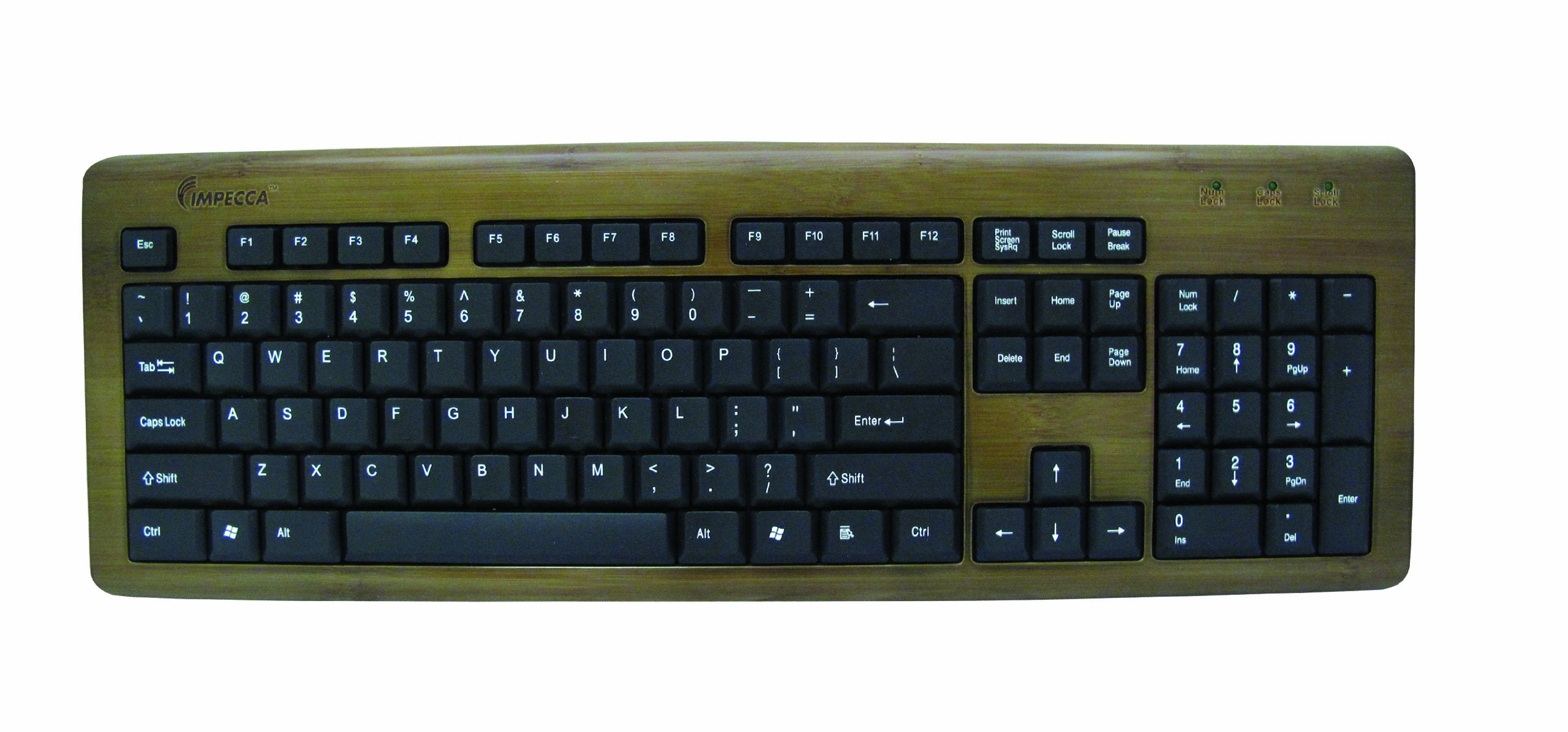 Impecca Keyboard, Walnut (Kbb103)