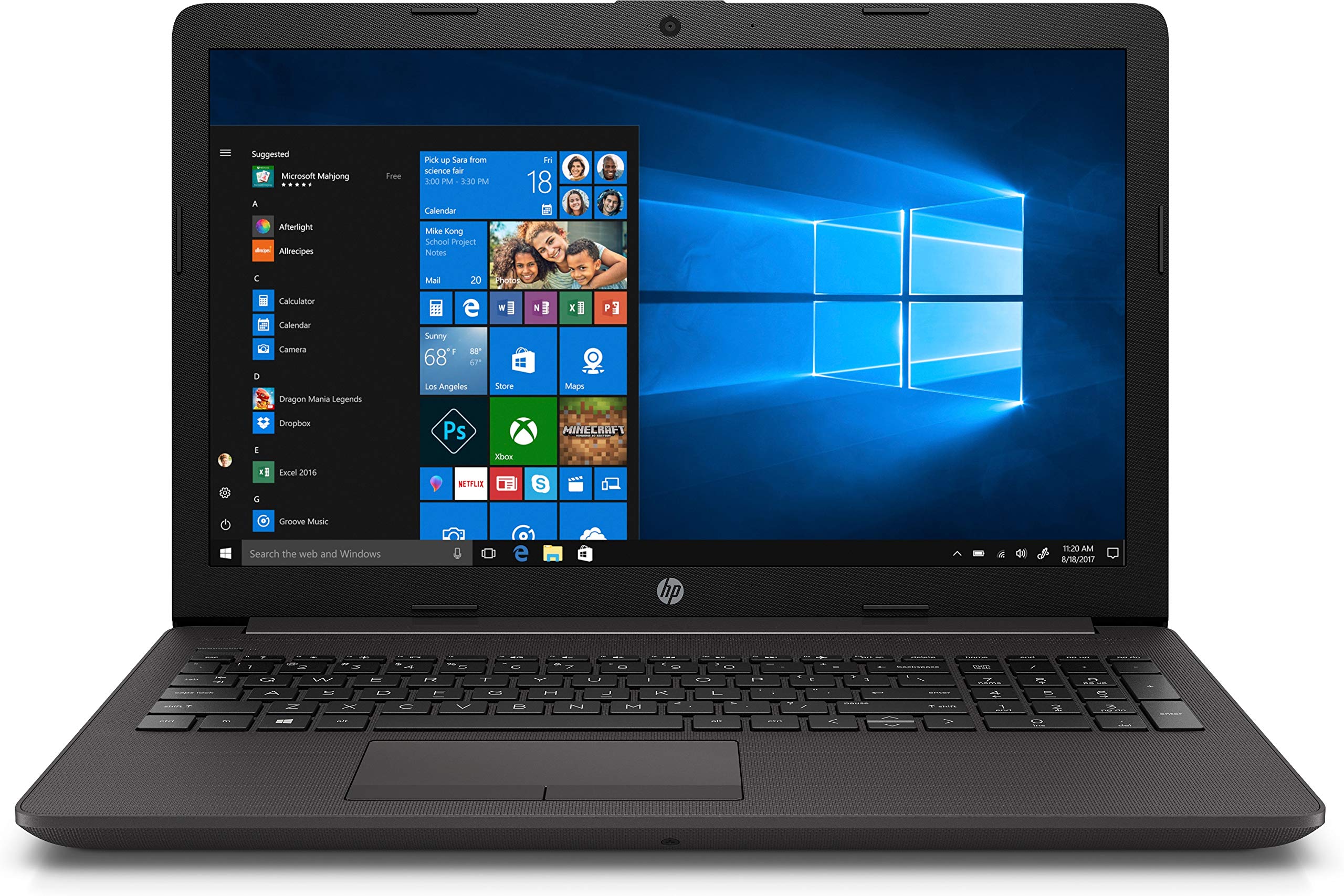HP 255 G7 15.6 LCD Notebook - AMD (7th Gen) A6-9225 Dual-core (2 Core) 2.60 GHz - 8 GB DDR4 SDRAM - 256 GB SSD - Windows 10 Pro
