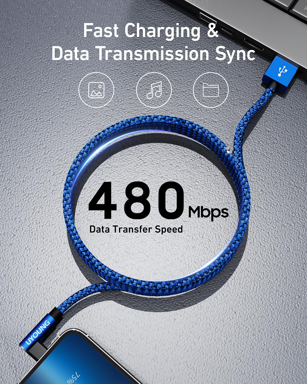 90 Degree Iphone Charger 6 Ft 2 Pack Apple Mfi Certified Lightning Cable Long Nylon Right Angle Fast Iphone Charging Cord Compat