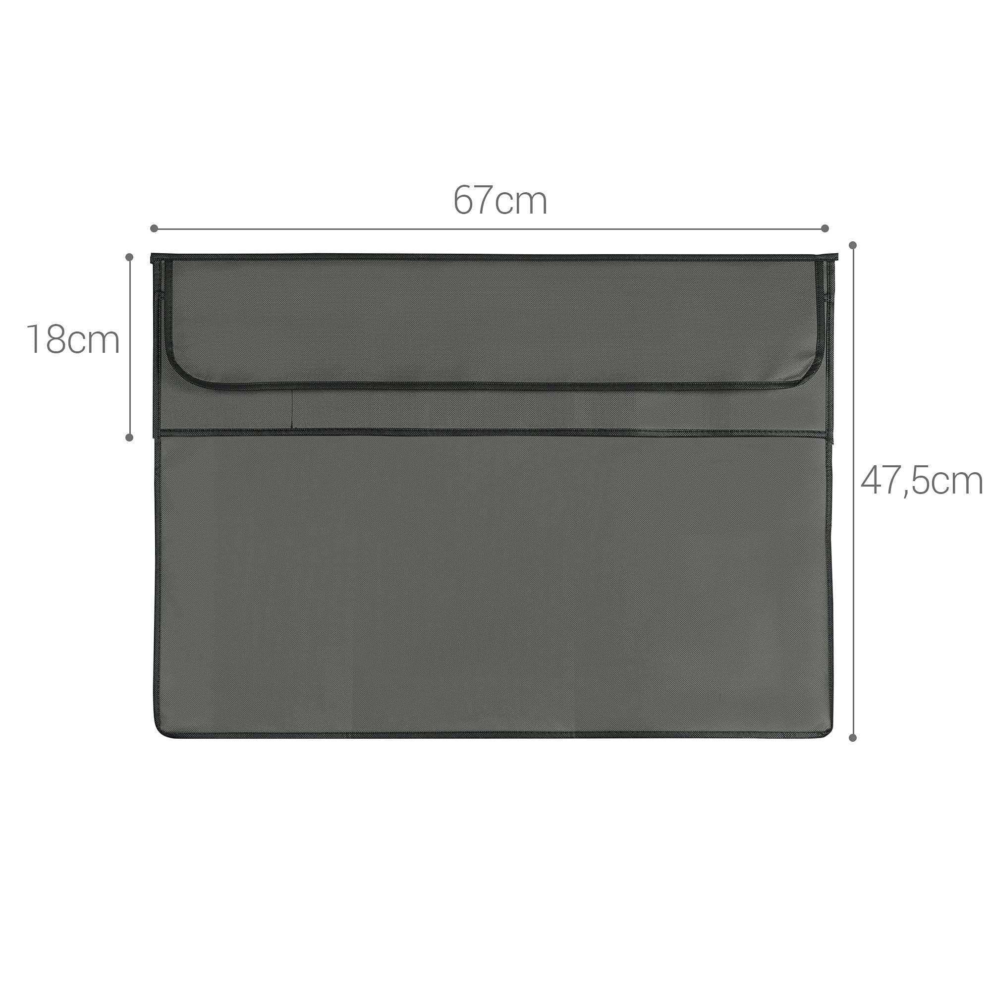 Kwmobile Cover Compatible With 27 28'' Monitor   3 In 1 Case With Storage For Mouse, Keyboard   Dark Grey