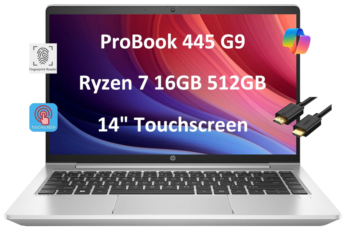 Hp 2024 Latest Probook 445 G9 Business Laptop (14'' Fhd Touchscreen, Amd Ryzen 7 5825U, 16Gb Ram, 512Gb Ssd, 8 Core (Beats I7 11