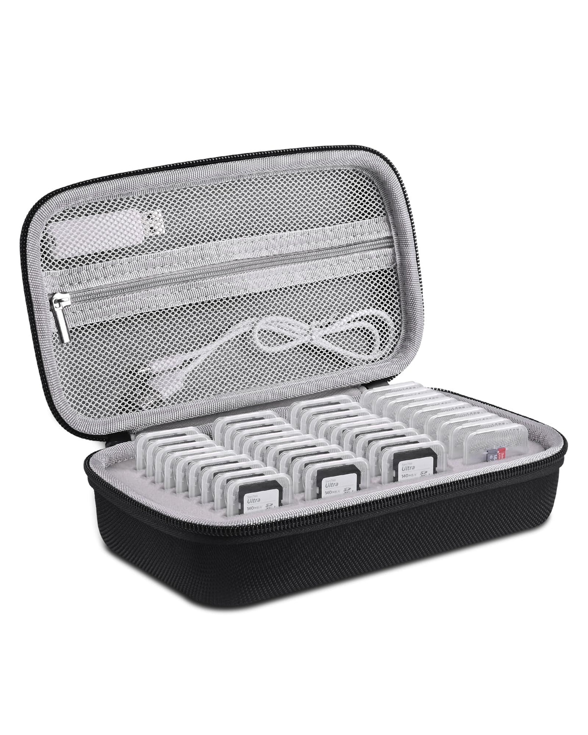 Stukcaze Memory Card Case With Plastic Memory Cards Case Water-Resistant And Anti-Shock 36 Slots Memory Card Holder, 27 Micro Sd