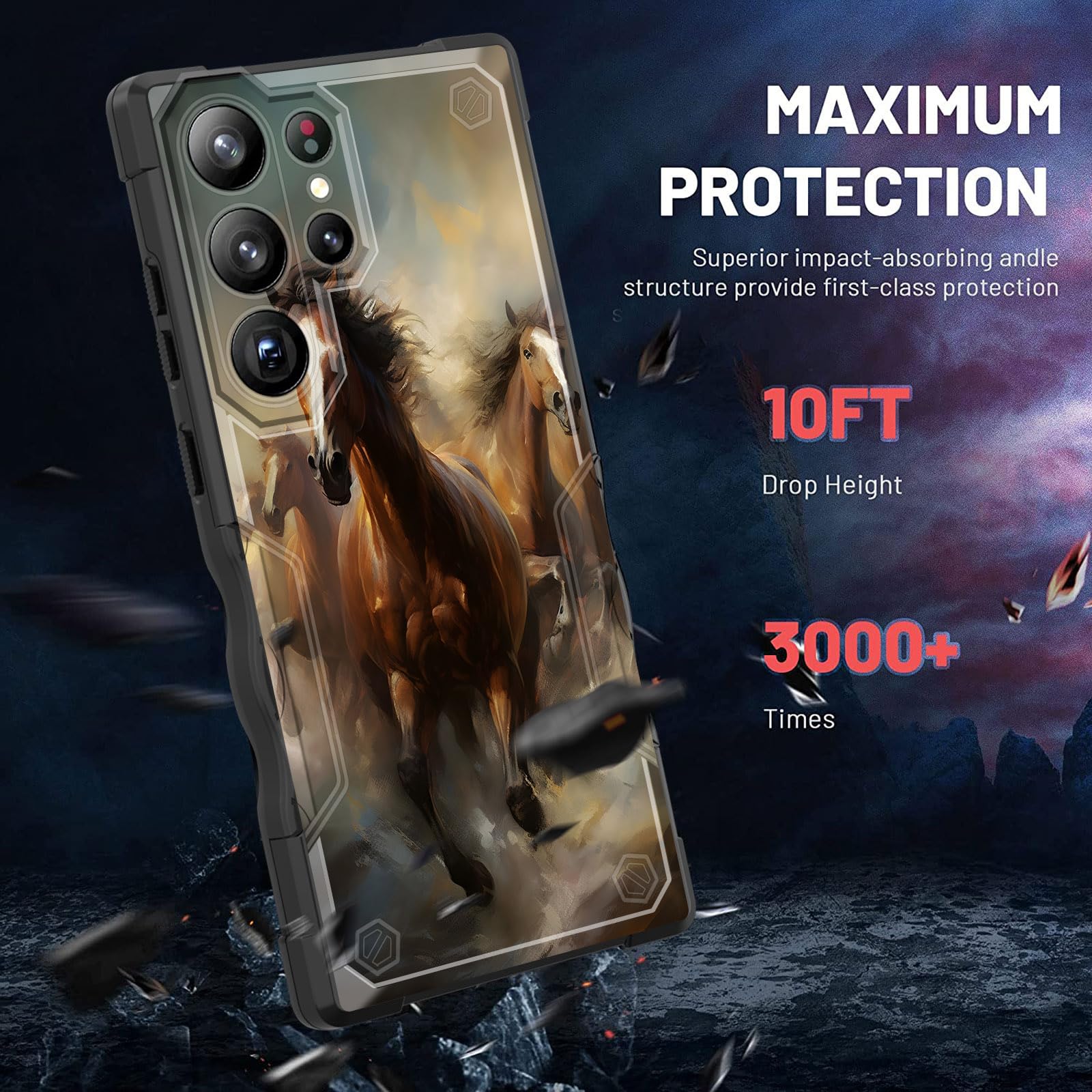 Efgwsder For Galaxy S25 Ultra Case,[Dual Layer][10 Ft Military Grade Drop Protection] Heavy Duty Shockproof Case For Samsung Gal