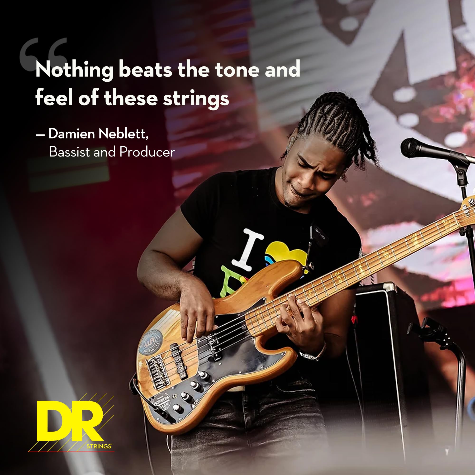 Dr Strings Hi Beams   Stainless Steel 4 String Bass Guitar Strings, 45 105, Round Core