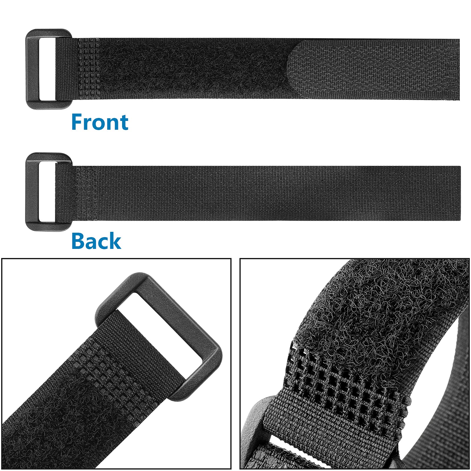 Pasow Adjustable Cable Ties Organizer Fastener With Plastic Buckle (12Inch Pack Of 25)