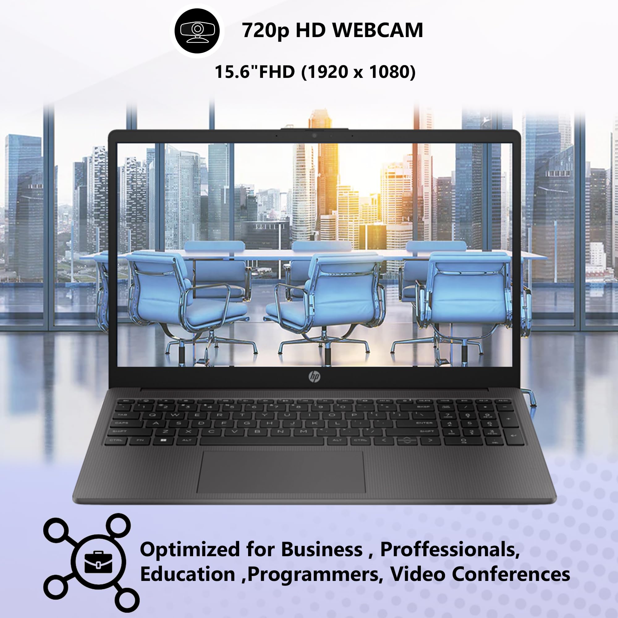 Hp 250 G10 Business Laptop 15.6 Fhd Display, Intel Core I5-1334U (Beats Amd Ryzen 5 7530U) 16Gb Ram, 512Gb Pcie Ssd For Home, St