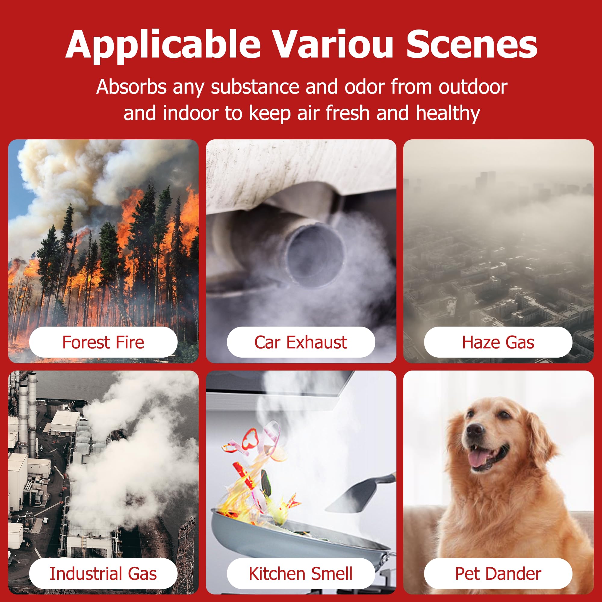 Funmit True HEPA R Air Purifier Filter Replacement 6 Pack Compatible with Honeywell HPA100 HPA200 HPA300 Series HRF-R3 HRF-R2 HRF-R1